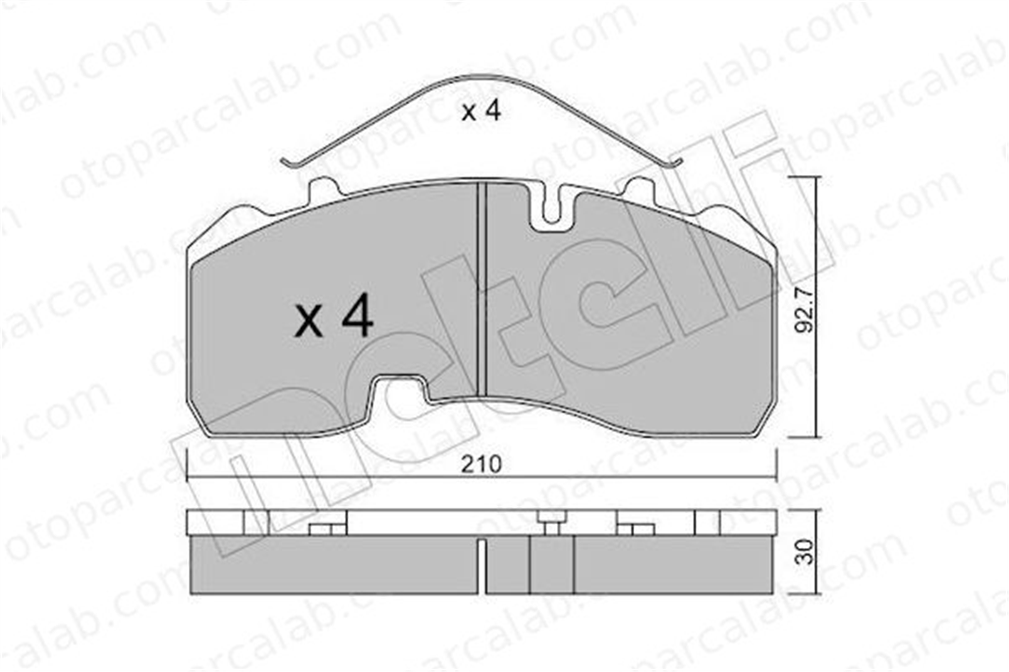 WEGER 10041-2 Fren Disk Balata Ön MAN F90 MERCEDES-BENZ AROCS 509290050 980102750
