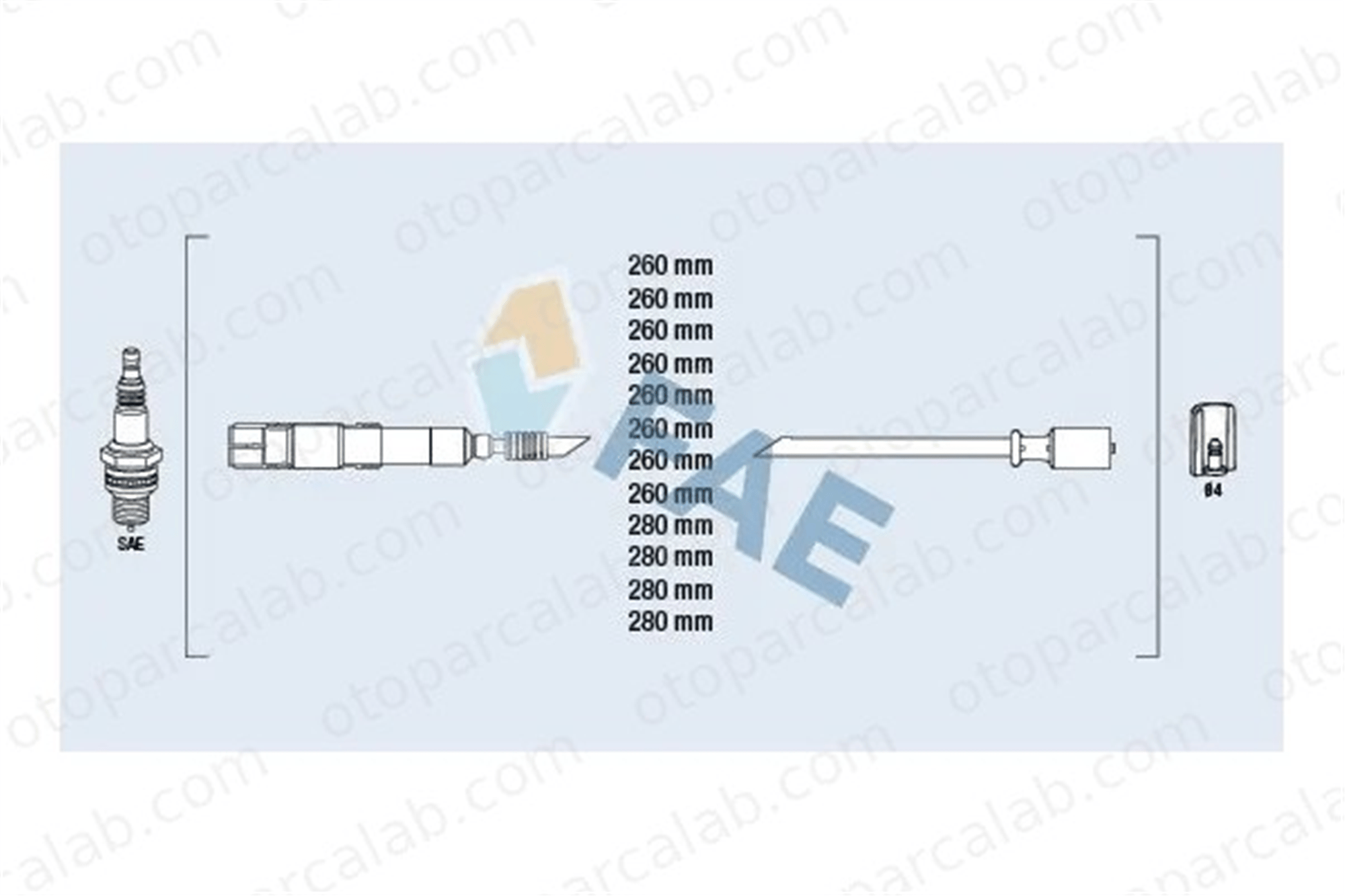 WENDERPARTS MA0300891442 Buji Kablosu MERCEDES-BENZ E-SERISI E-SERISI T-Model A1121500118 134778