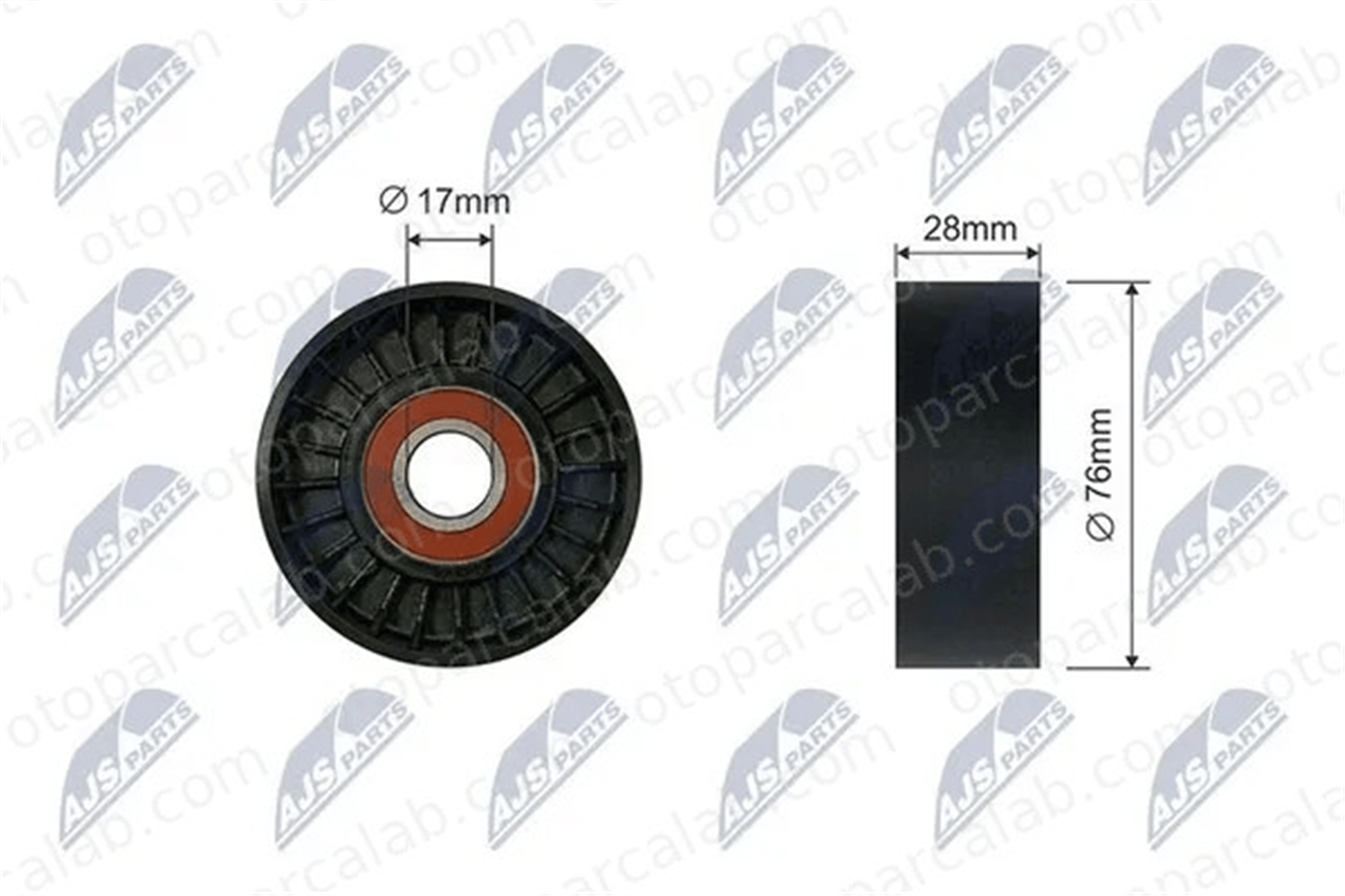WENDERPARTS MA2712000470 Vantilatör Kayış Gergi Rulmanı MERCEDES-BENZ C-SERISI C-SERISI T-Model A2712000470