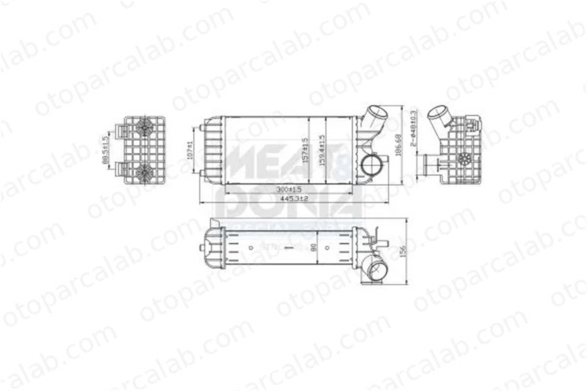 WISCO 8V61 9L440 CD Turbo Radyatörü FORD C-MAX II GRAND C-MAX 8V619L440CC 1692747