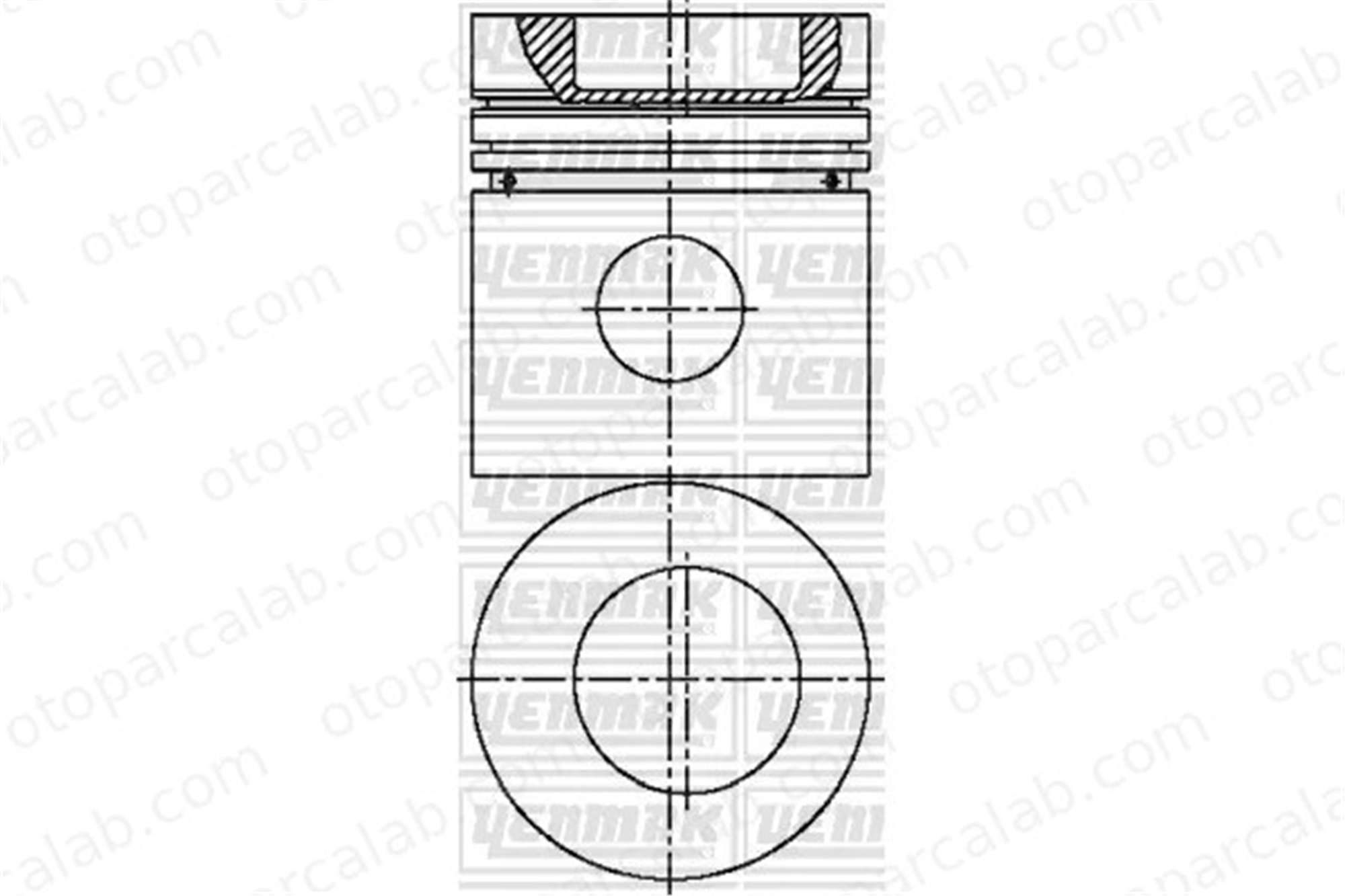 YENMAK 31-03642-000 Piston (97.50MM-STD) MERCEDES-BENZ AROCS ACTROS MP4 / MP5 3660303717 3660300017
