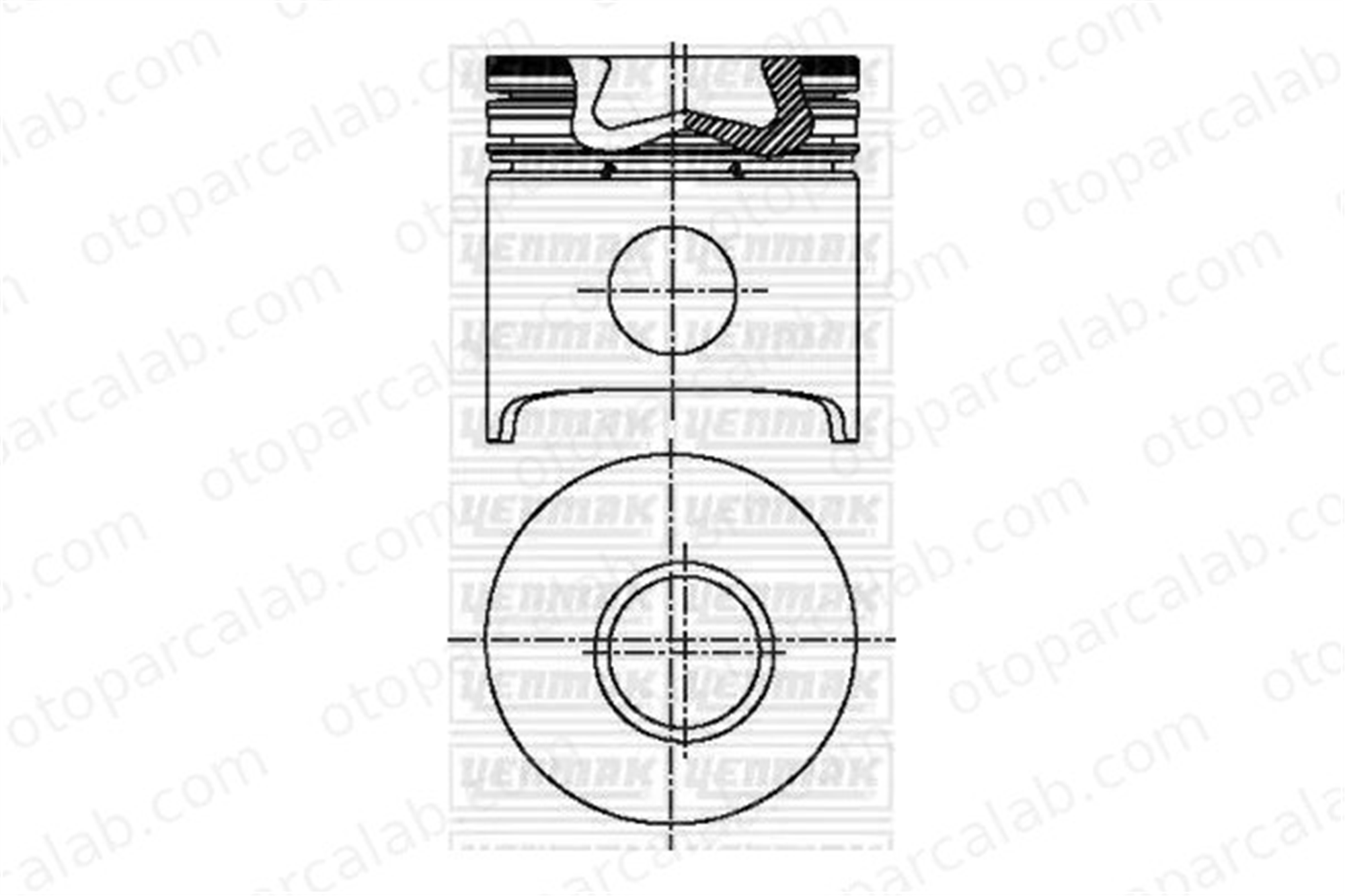 YENMAK 31-03687-000 Piston (93.00MM-STD) IVECO DAILY II Panelvan/Van DAILY II Platform şasi 98443927 98437928