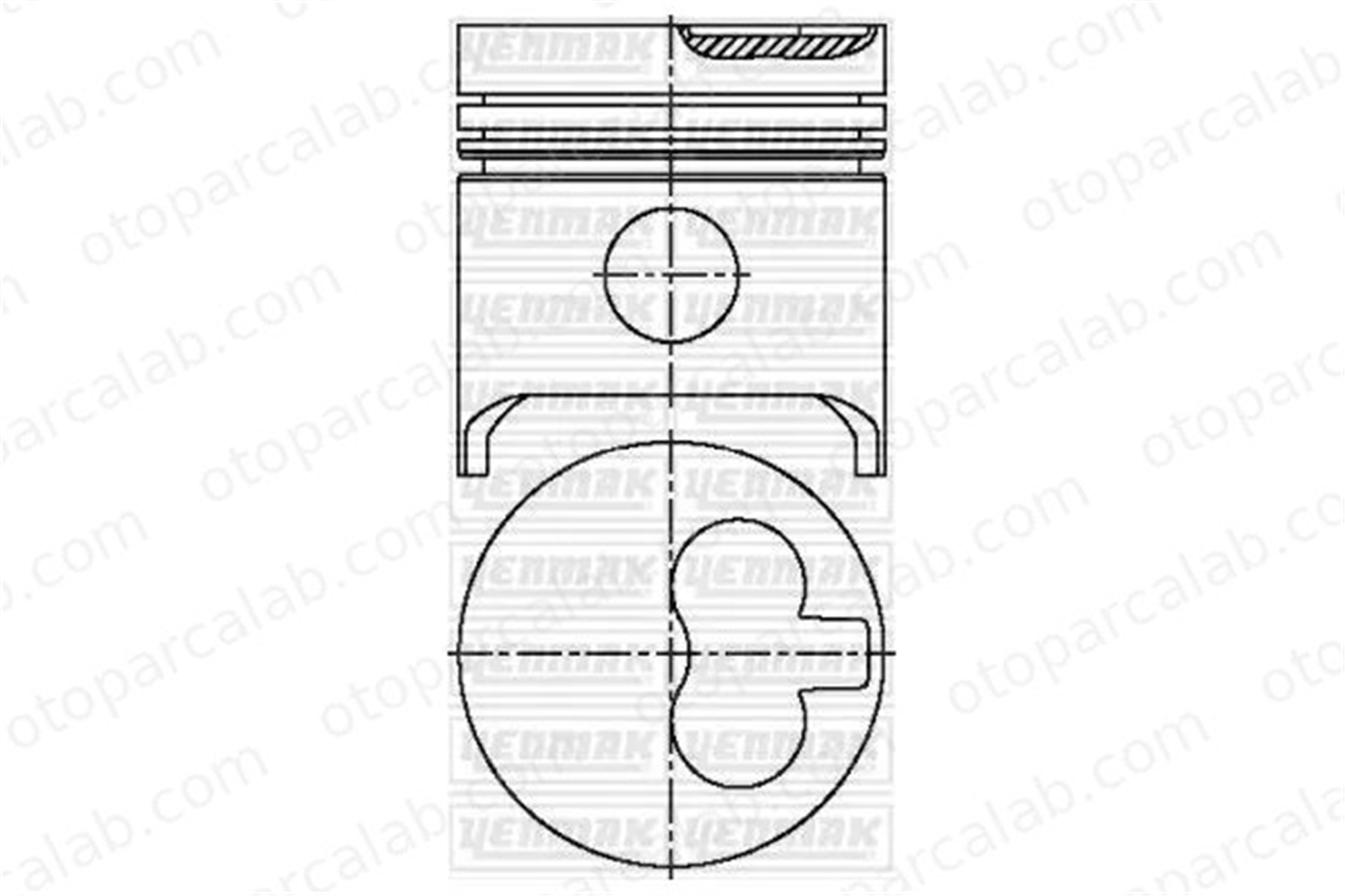 YENMAK 31-03876-000 Piston (80.00MM-STD) PEUGEOT 205 II 205 Kasa/eğik arka 628000 62617