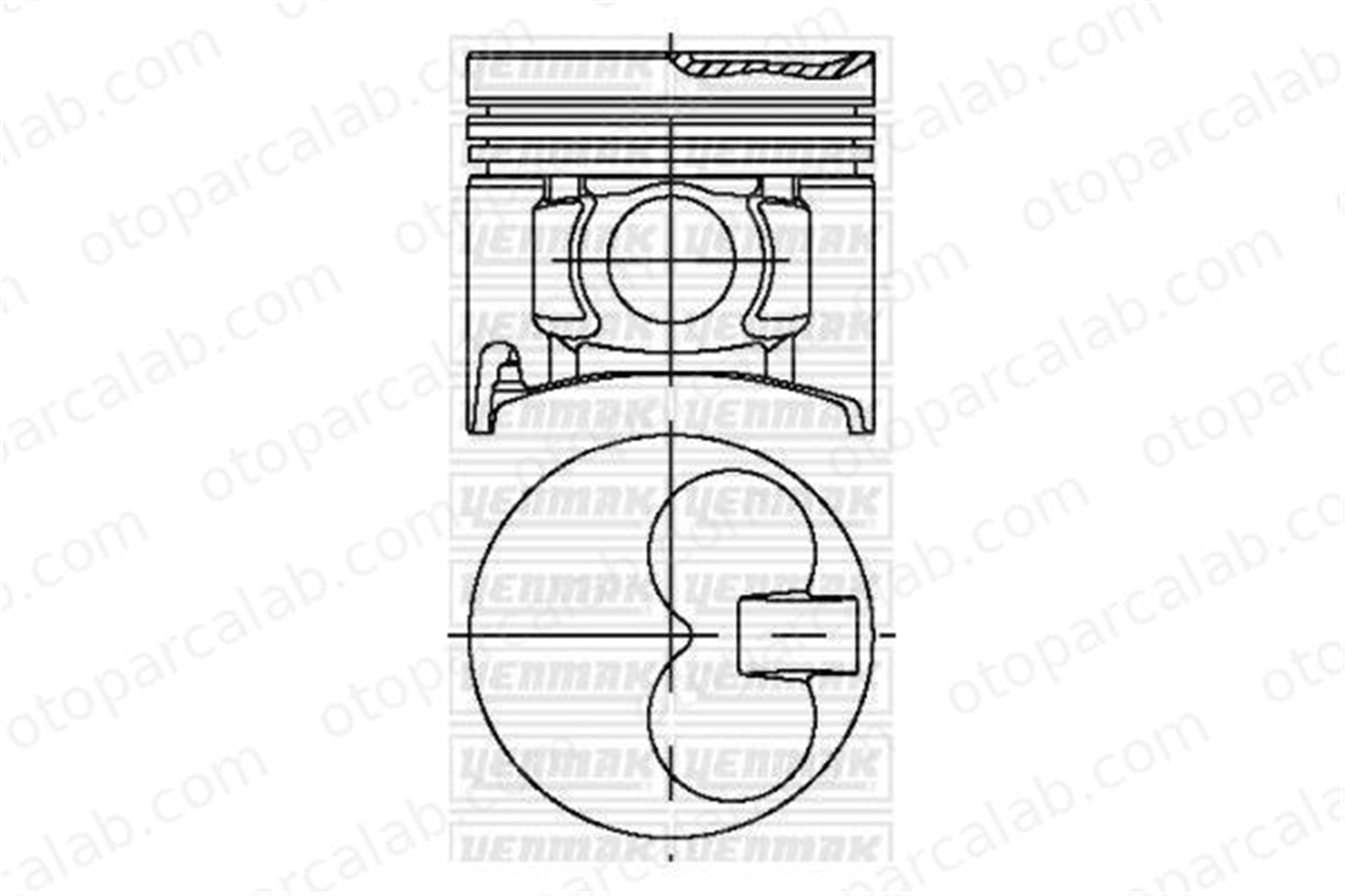 YENMAK 31-03977-000 Piston (93.00MM-STD) FORD RANGER WLY111SAOA WLY811SAOB