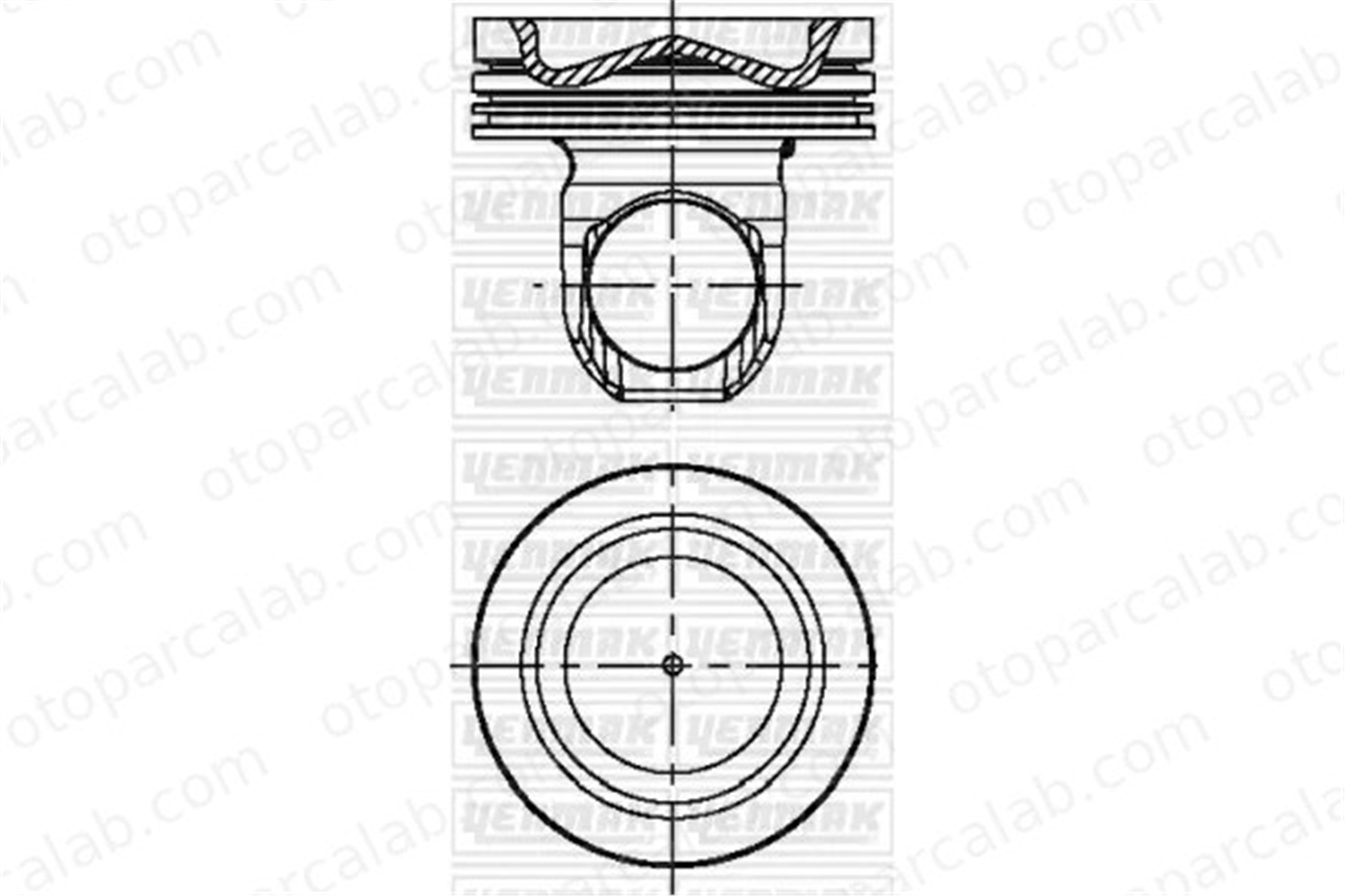 YENMAK 31-04085-000 Piston (131.00MM-STD) VOLVO FL6 RENAULT TRUCKS MIDLINER 8775001B 20482587