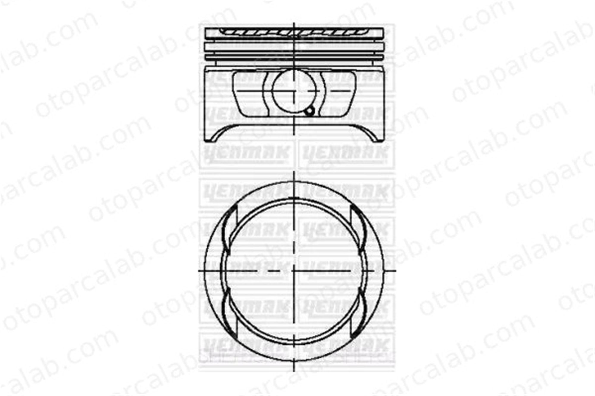 YENMAK 31-04225-STD Piston (86.00MM-STD) OPEL KADETT E Hatchback LADA 110 90467629 100E6102C