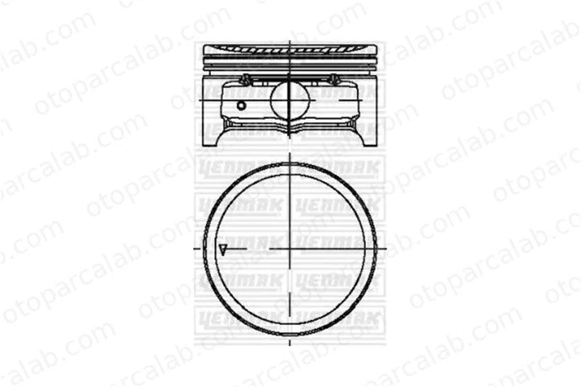 YENMAK 31-04257-000 Piston (87.50MM-STD) FORD FOCUS II C-MAX 3104257000 1S7G6110DF1