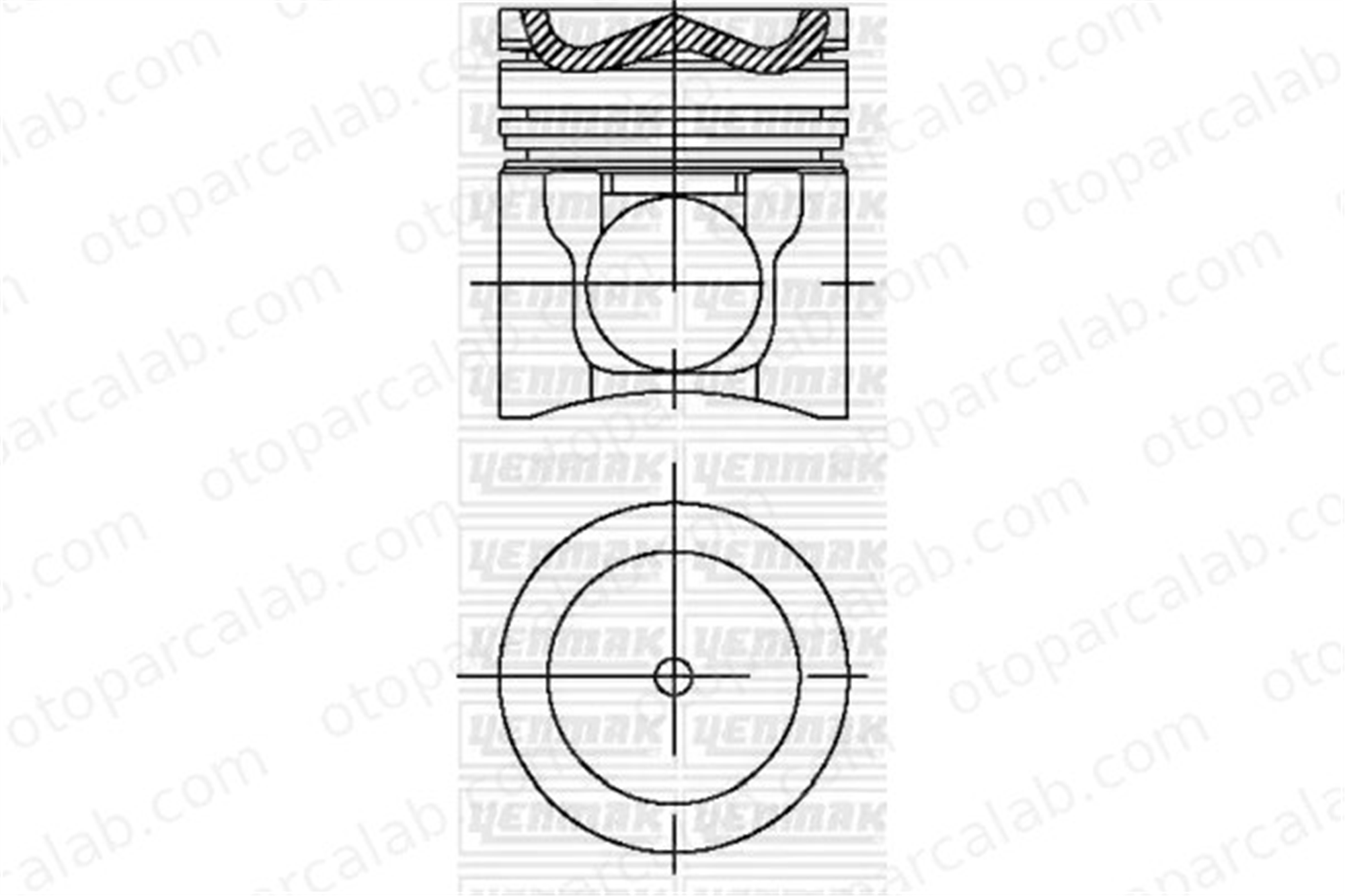 YENMAK 31-04681-000 Piston (128.00MM-STD) MERCEDES-BENZ AROCS ACTROS MP4 / MP5 4570302637 4570302237