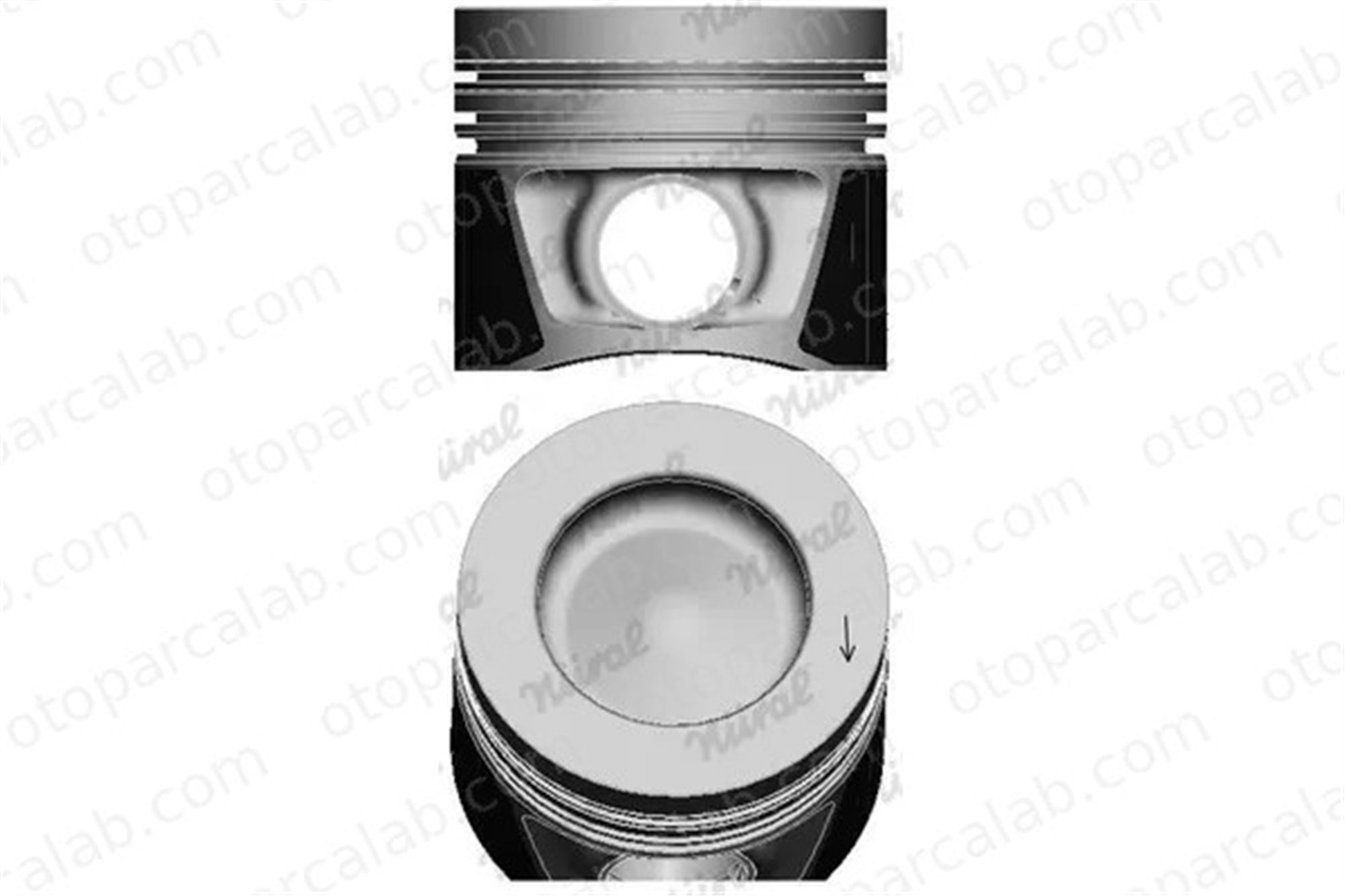 YENMAK 4344-STD Piston AUDI A4 B8 A4 B8 Avant 3L107065AG 3L107101S