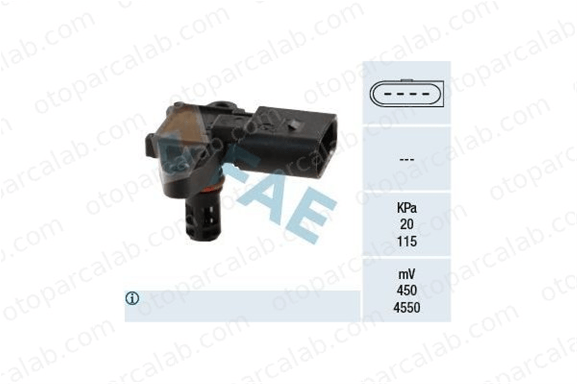 ZEGEN ZMPS1082 MAP Sensörü SKODA FABIA I FABIA I Combi 3D906051 3D906051A