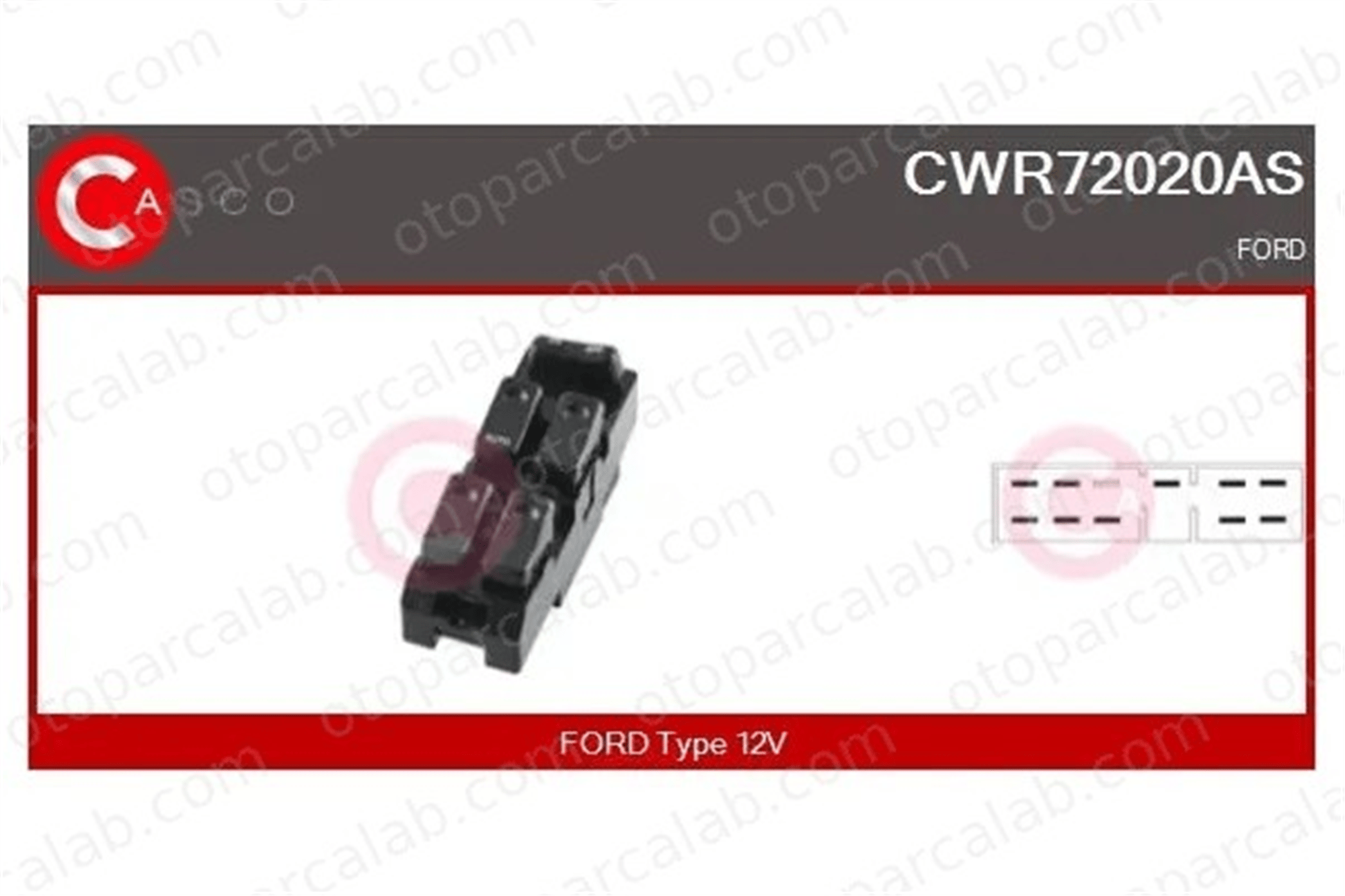 ZEGEN ZSW1676 Cam Açma Düğmesi Ön Sağ FORD RANGER XM3414505DA 3938255
