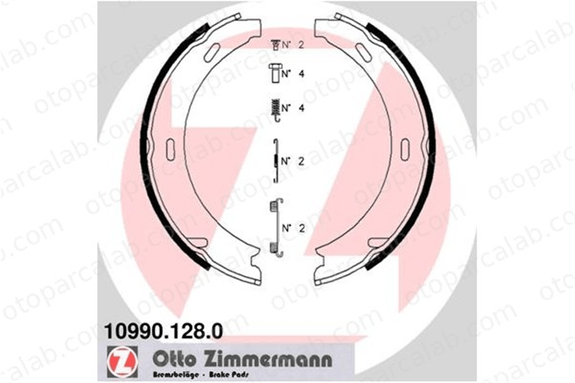 ZIMMERMANN 10990.128.0 Fren Pabuçlu Balata Arka MERCEDES-BENZ C-SERISI C-SERISI T-Model A1244200720 1244200220