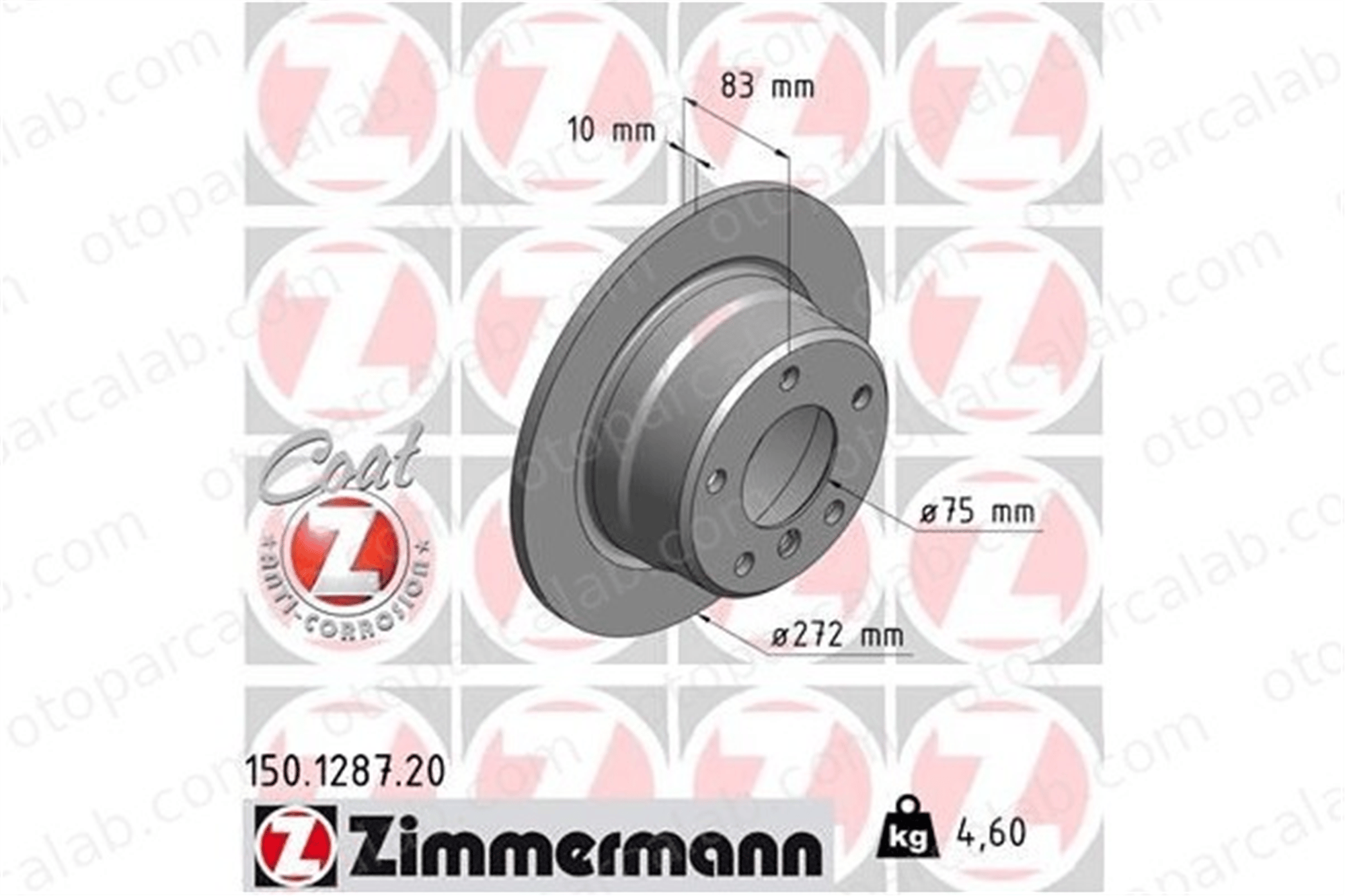 ZIMMERMANN 150.1287.20 Fren Disk Ayna Arka Sağ ve Sol BMW Z3 Roadster Z3 Coupe 34211163845 34211164399