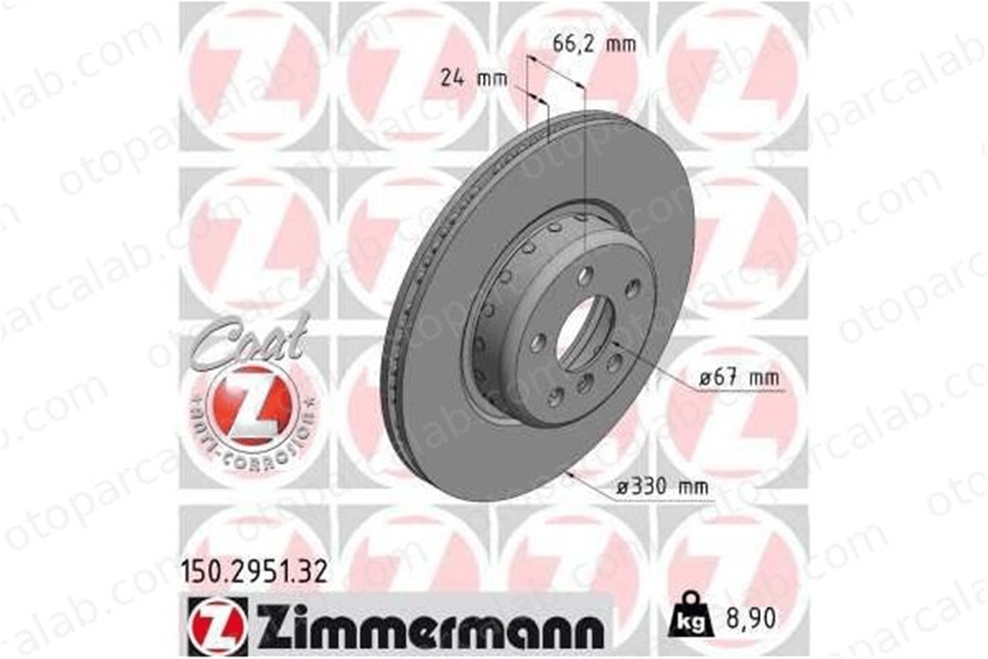 ZIMMERMANN 150.2951.32 Fren Disk Ayna Ön Sağ ve Sol BMW 5 5 Touring 34106865722 34106880072