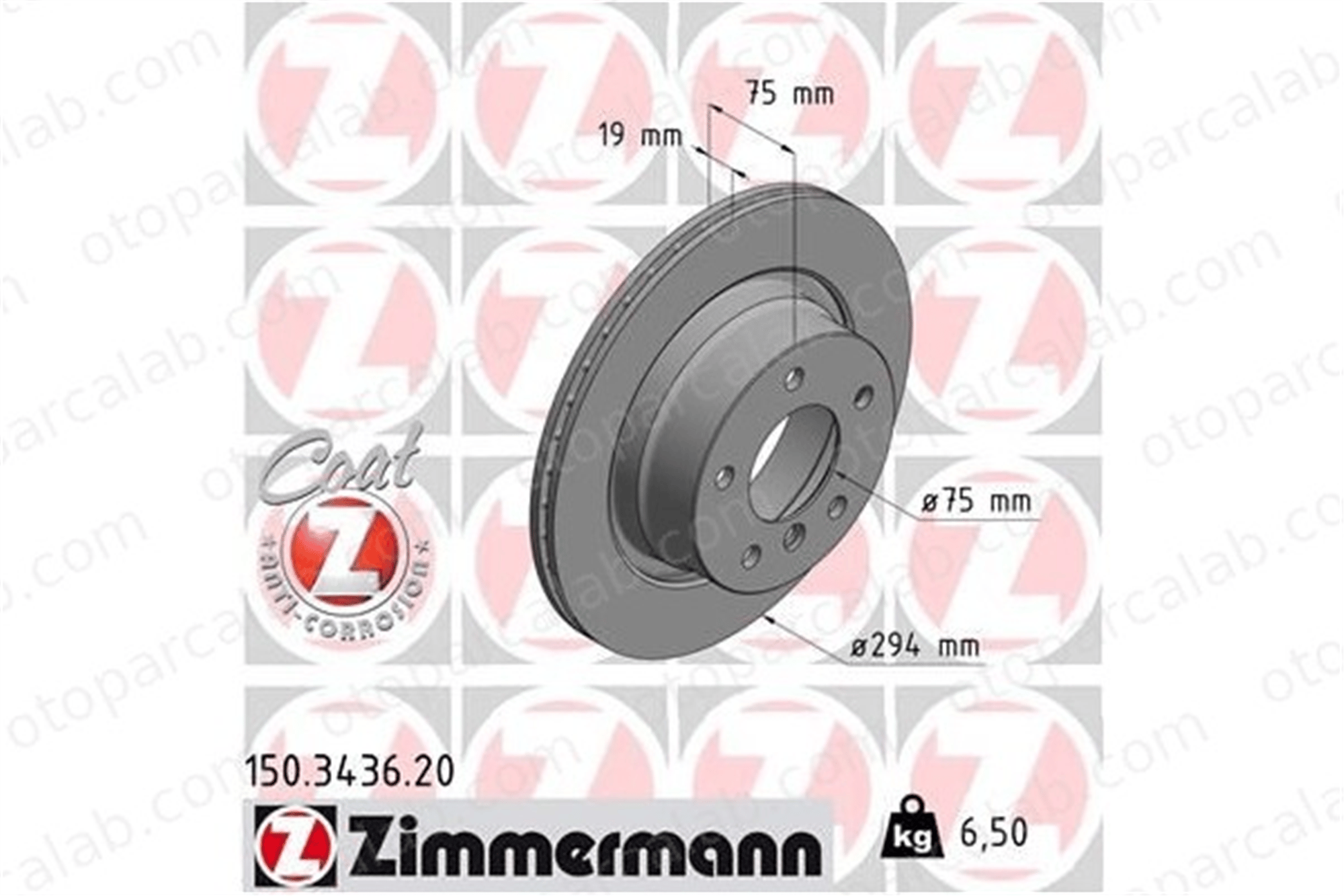 ZIMMERMANN 150.3436.20 Fren Disk Ayna Arka Sağ ve Sol BMW Z4 Roadster Z4 Coupe 34216754137 34216766219