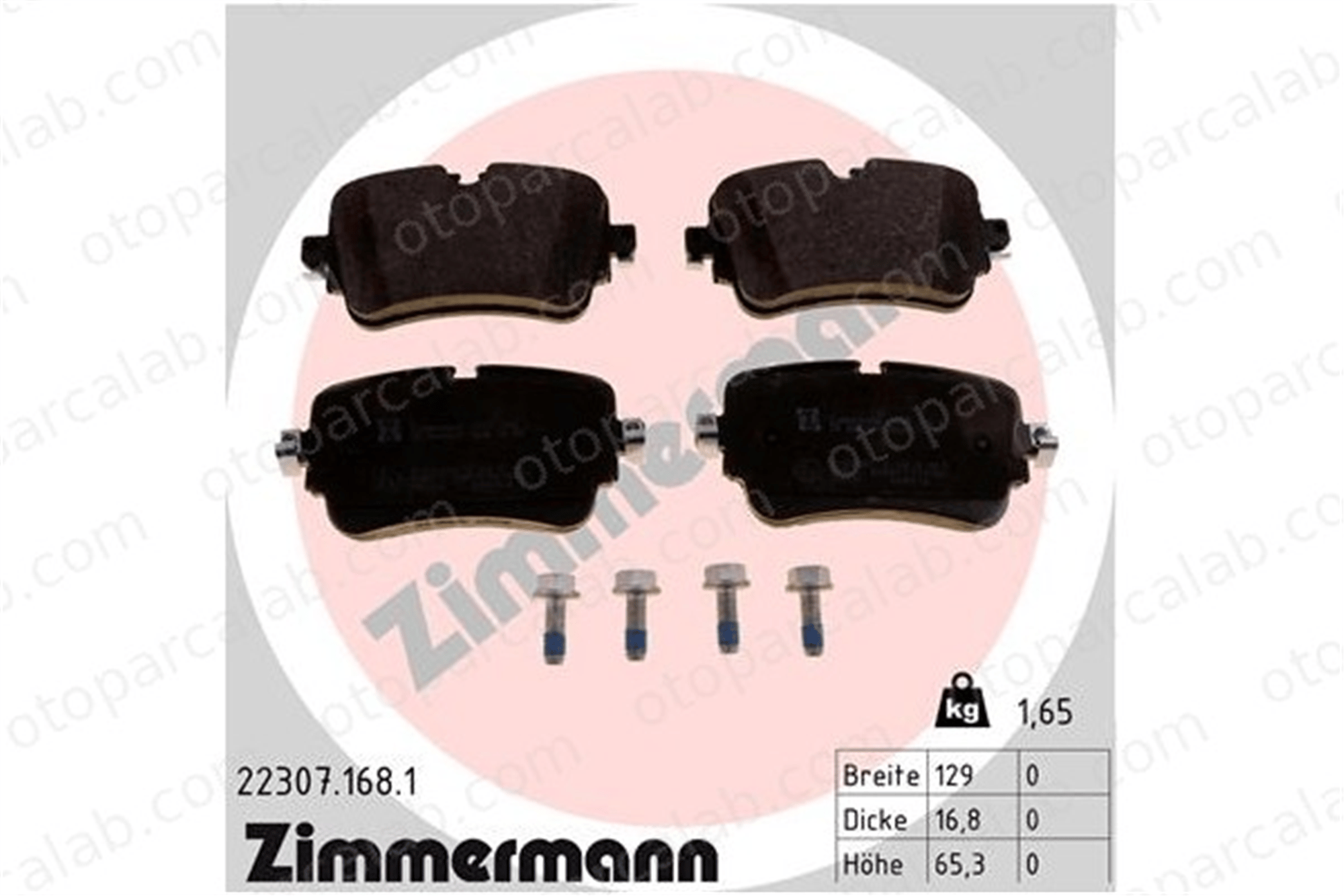 ZIMMERMANN 22307.168.1 Fren Disk Balata Arka AUDI A6 C8 A6 C8 Avant 4M0698451F 4M0698451G
