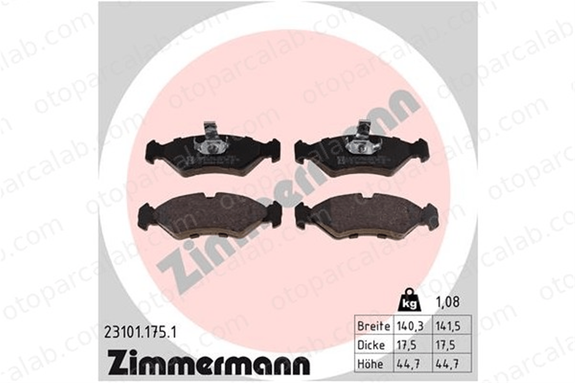 ZIMMERMANN 23101.175.1 Fren Disk Balata Ön FORD FIESTA III FIESTA IV 96FB2K021AA 98FB2K021AA