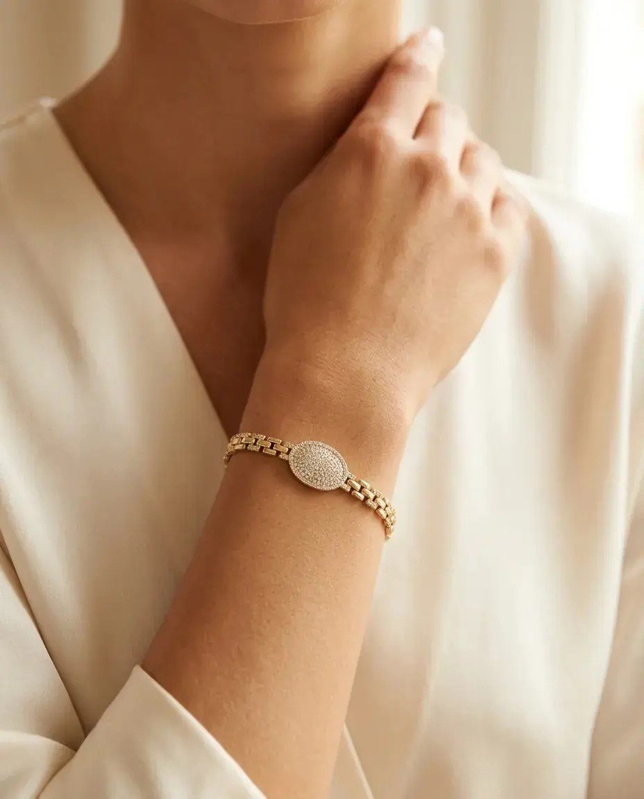 24K VIP Oval Bileklik