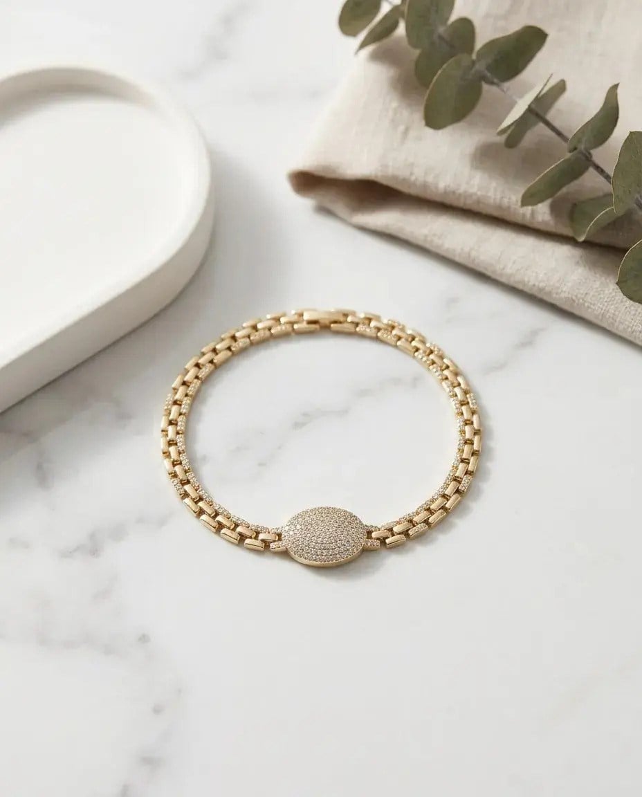 24K VIP Oval Bileklik