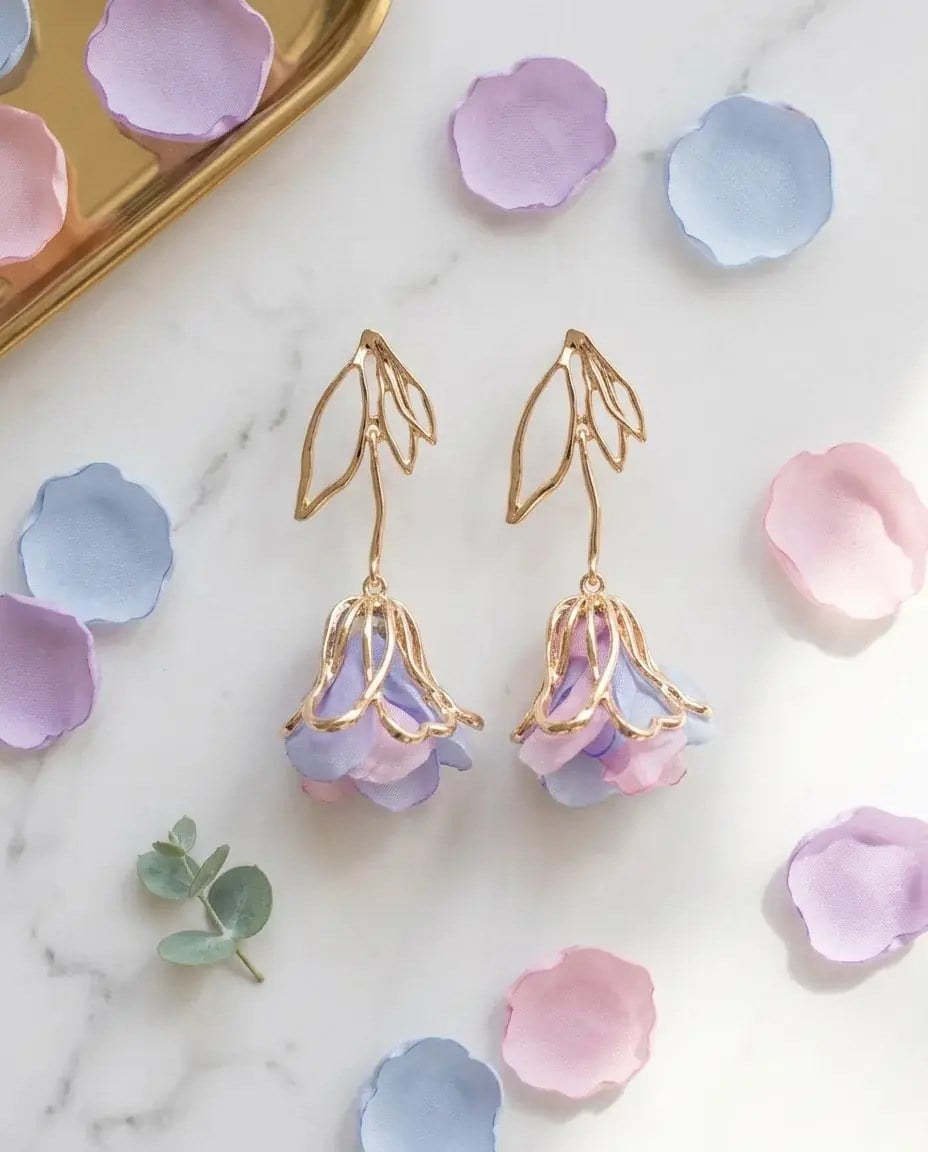 Çelik Fairy Bloom Küpe 