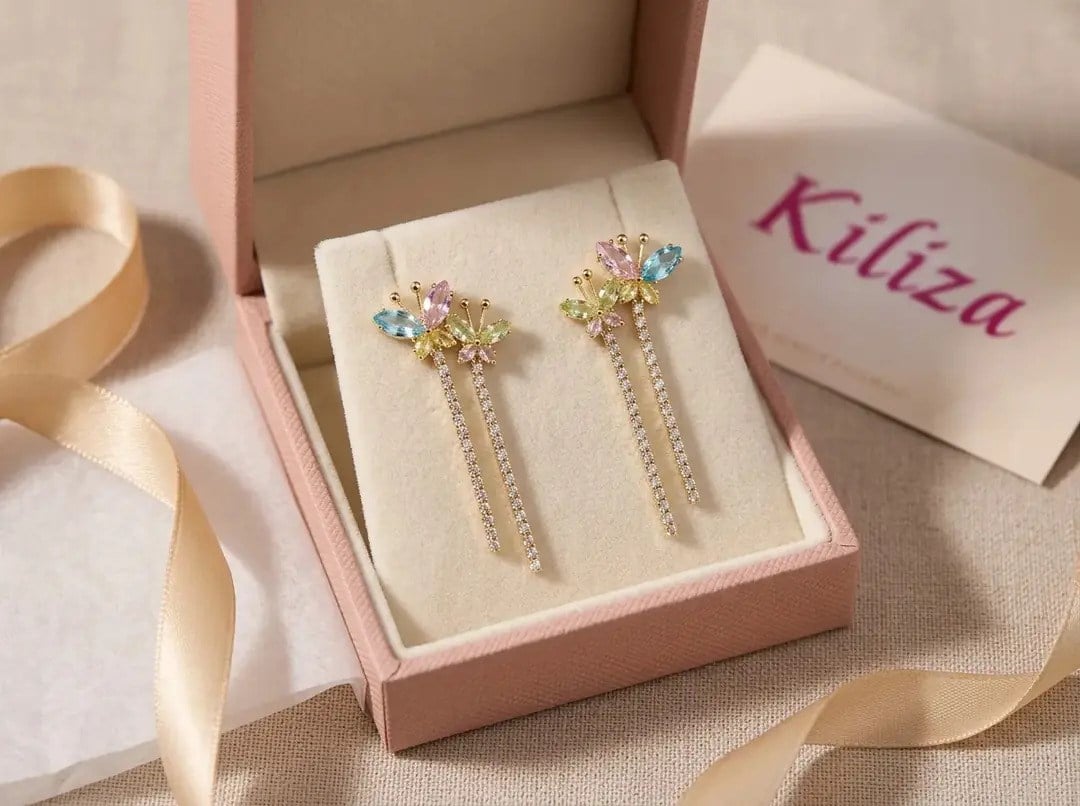 Çelik Fairy Glow Küpe
