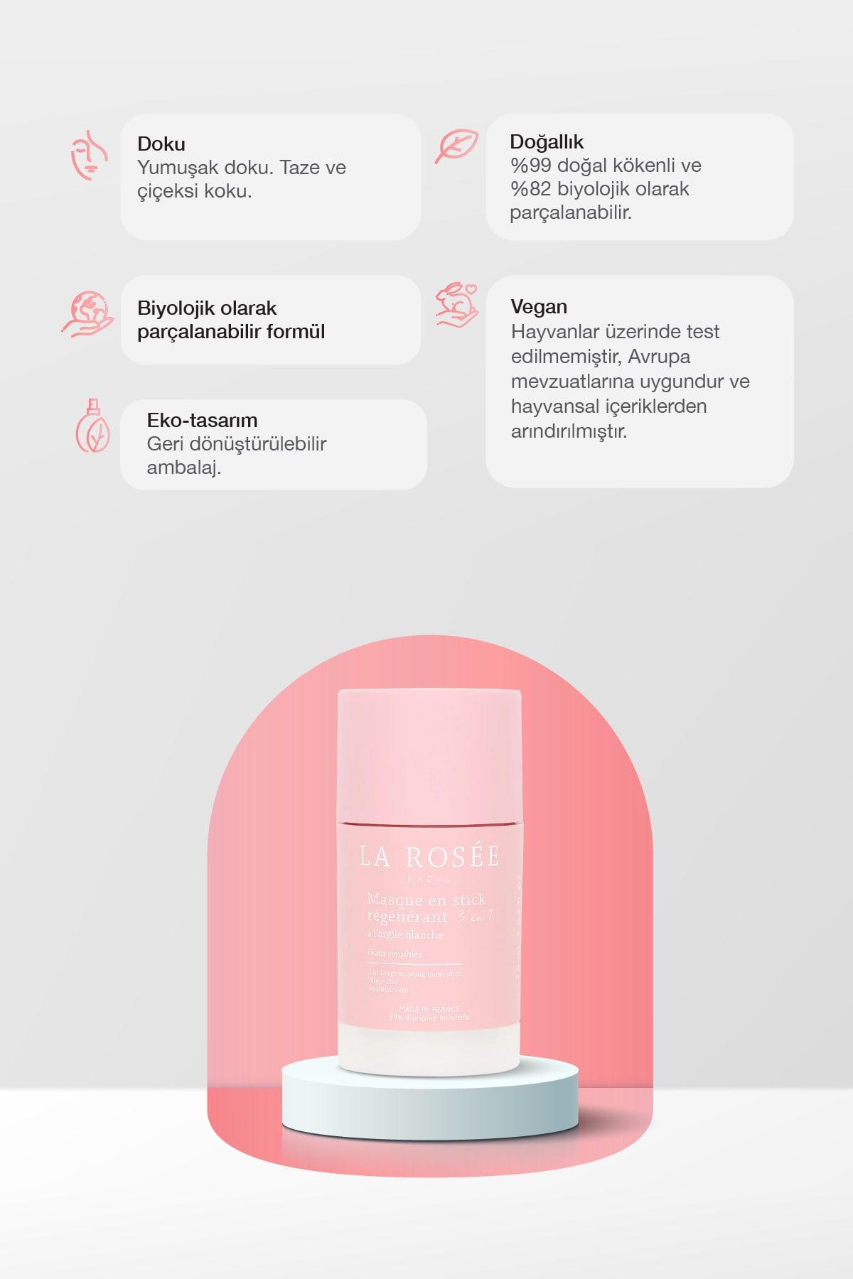 3'ü 1 ARADA YENİLEYECİ STİCK MASKE Beyaz Kil İçeren - 75 mL