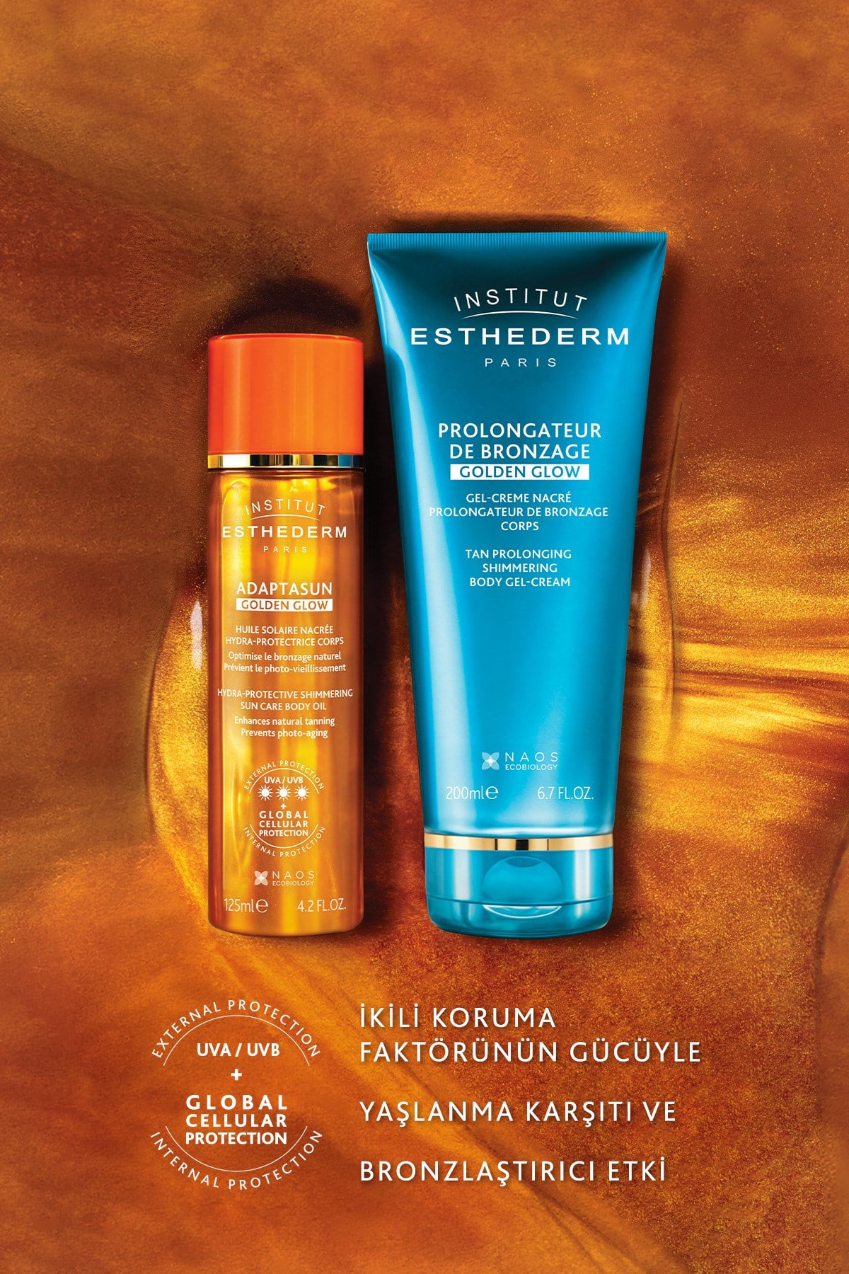 Adaptasun Hydra-Protective Golden Glow Sun Care Body Oil Işıltılı Spf Vücut Yağı 125 Ml