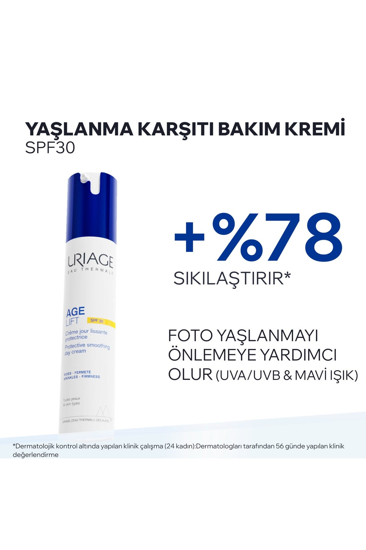 AGE LIFT Retinol ve Hyalüronik Asit İçeren Yaşlanma Karşıtı SPF30 Yüz Kremi 40 ml