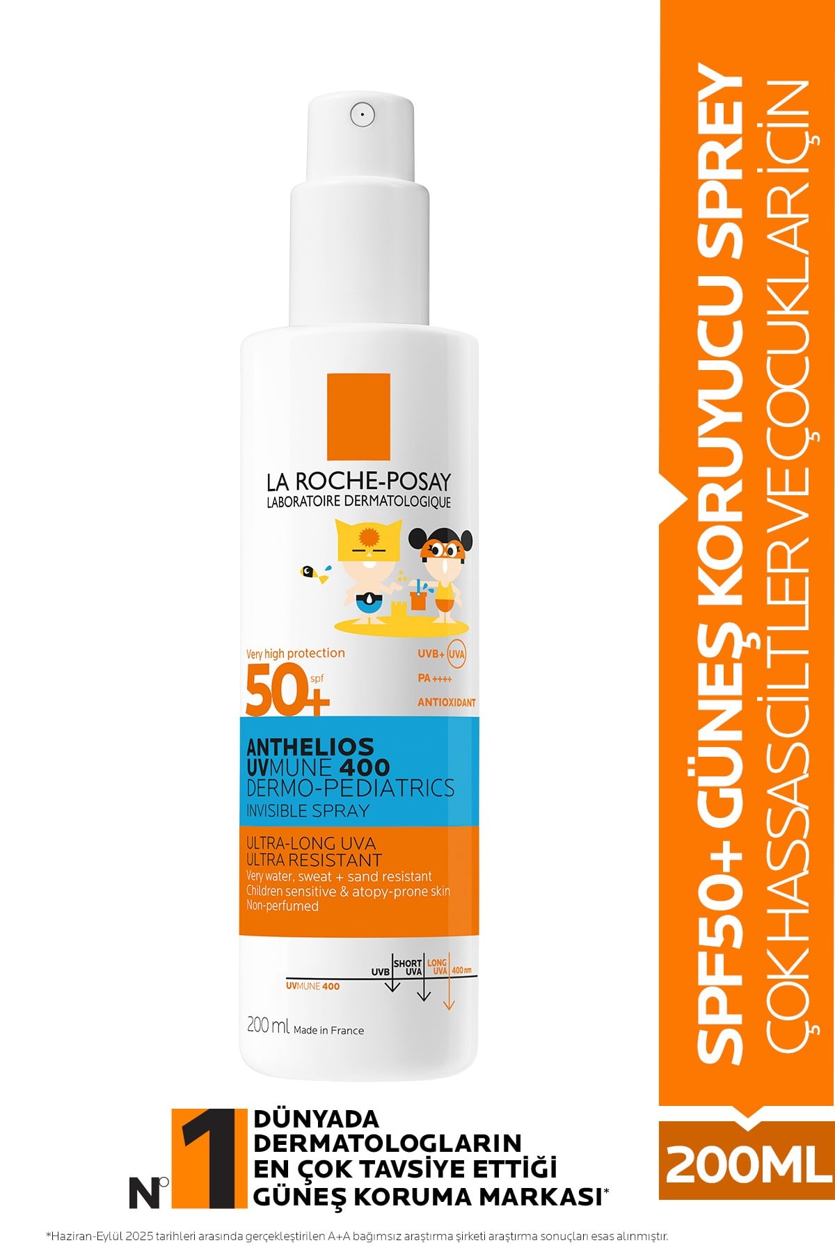 Anthelios Dermo Pediatrics Uvmune 400 Güneş Koruyucu Sprey SPF50+ 200ML