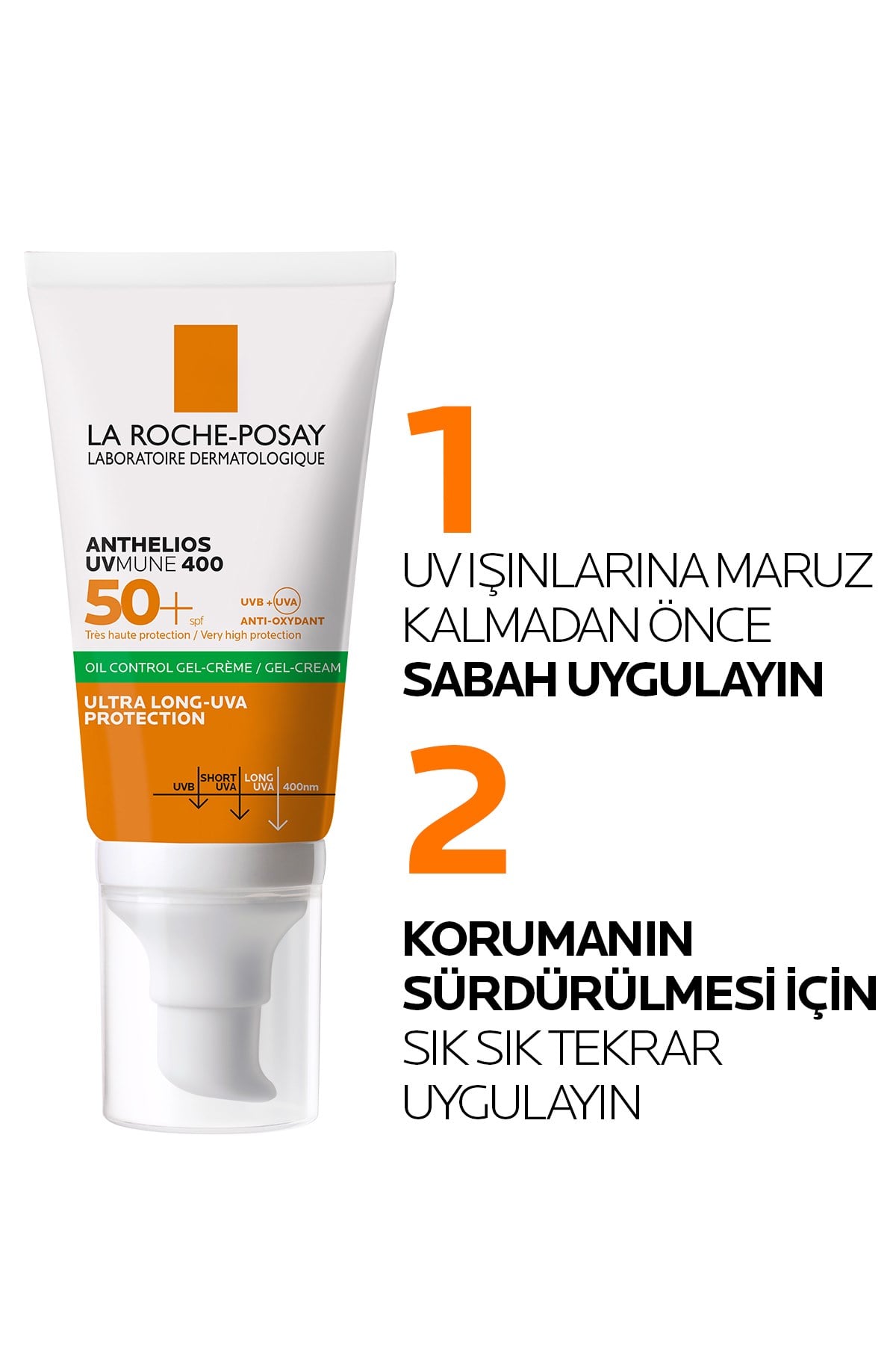 Anthelios Uvmune 400 Oil Control Gel Spf 50+ Renkli Güneş Kremi 50 ml