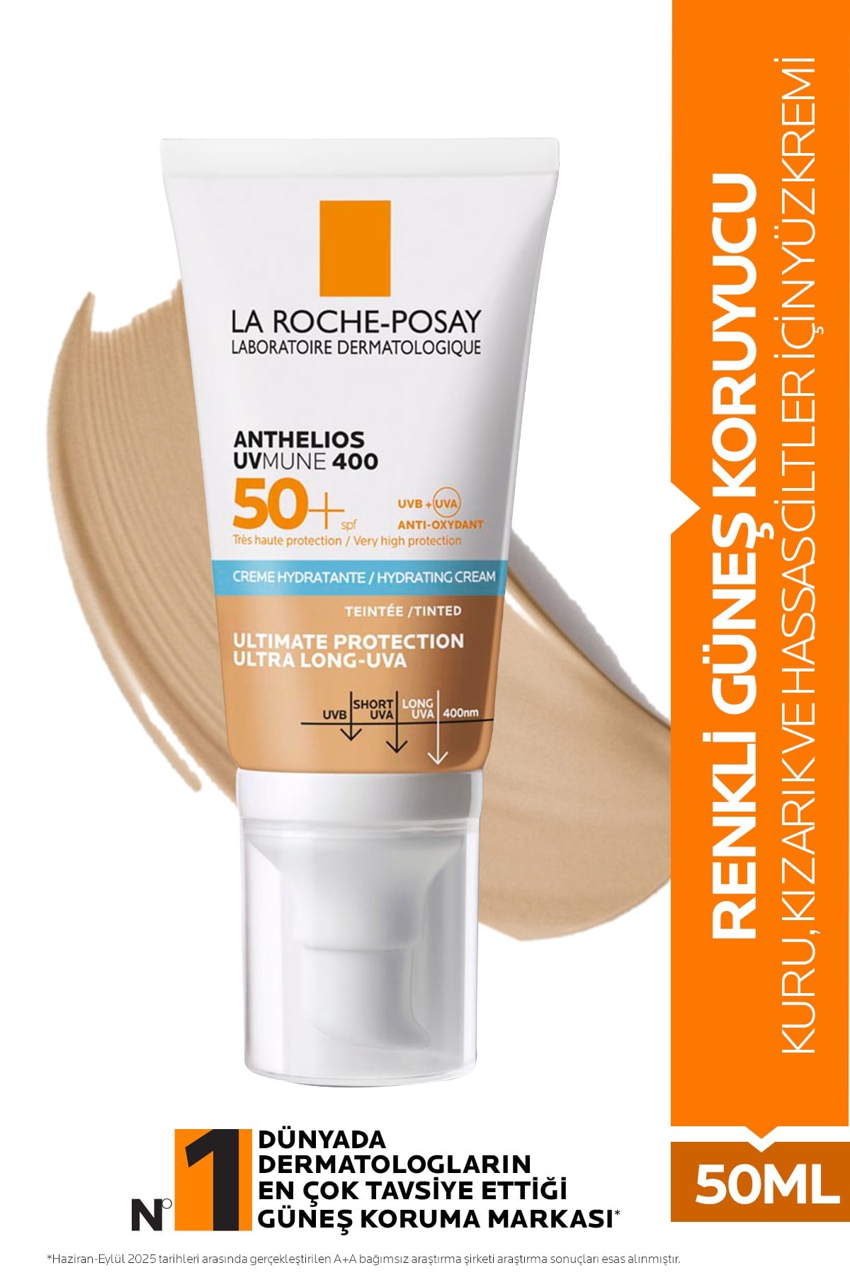 Anthelios Uvmune SPF+50 Hassas Ciltler İçin Yüksek Korumalı Renkli Yüz Güneş Kremi 33