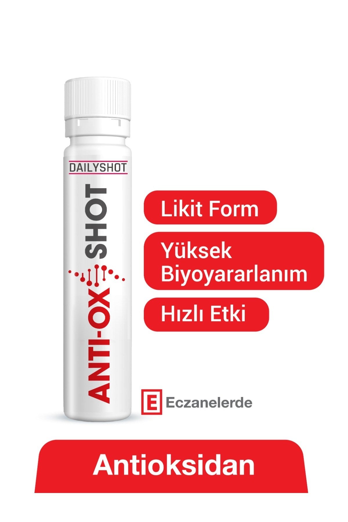 Antioxshot, Bitkisel Antioksidan Kompleks, Likit Antiox Shot, Resveratrol 14'lü