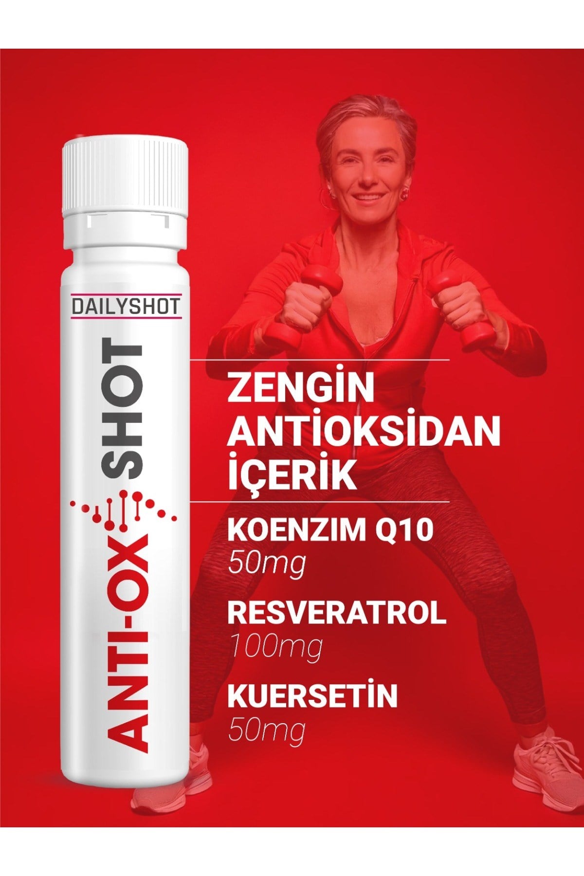 Antioxshot, Bitkisel Antioksidan Kompleks, Likit Antiox Shot, Resveratrol 14'lü