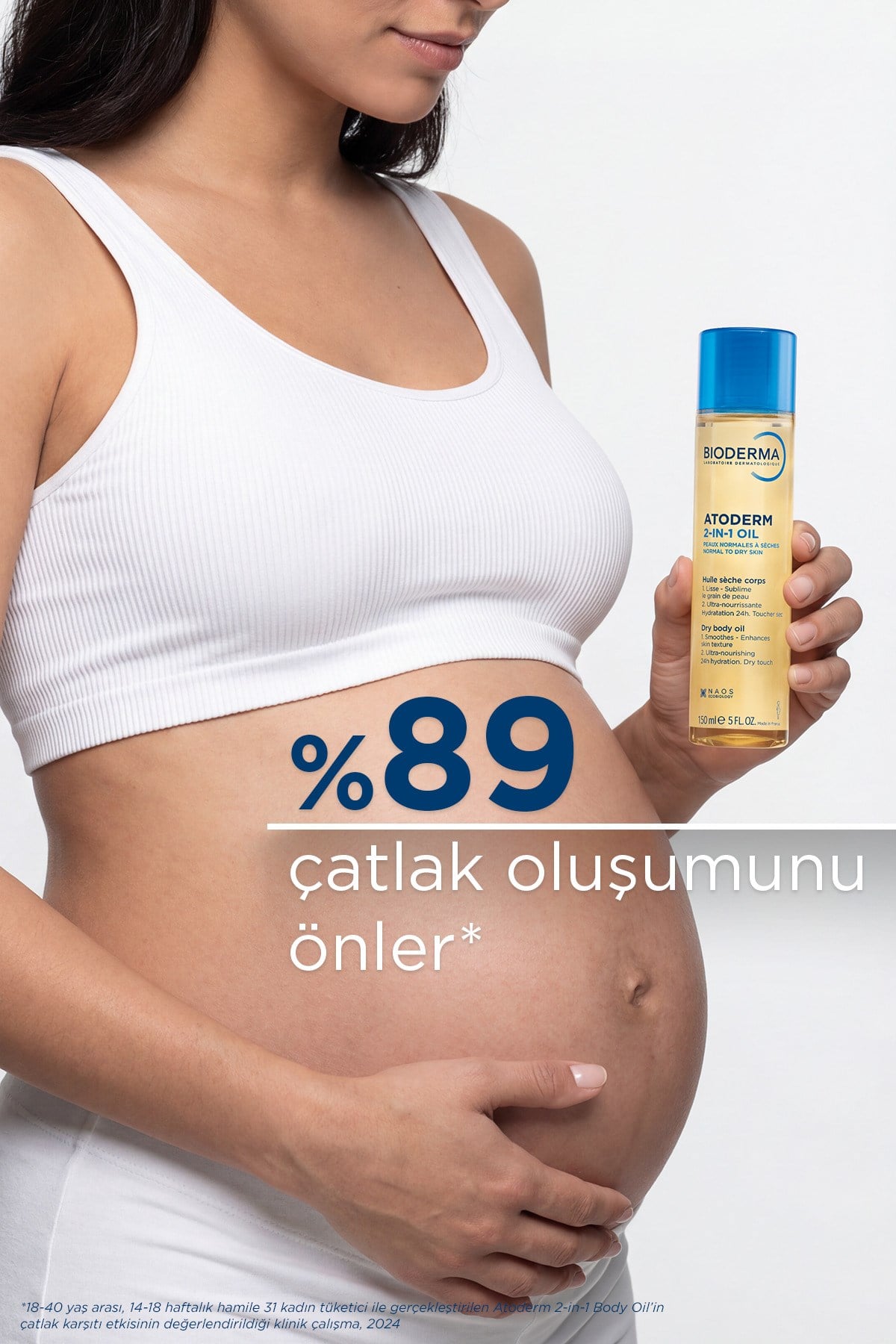 Atoderm 2-in-1 Body Oil Hamileler için Çatlak Önleyici Besleyici ve Nemlendirici Bakım Yağı 150 ml