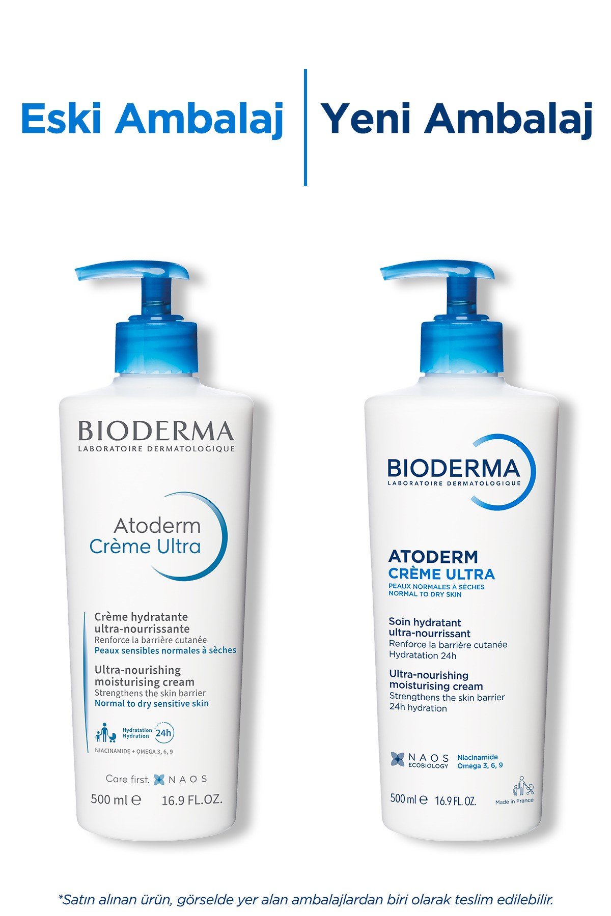 Atoderm Cream Ultra Kuru Ciltler Bebek, Çocuk, Yetişkin Nemlendirici Yüz, Vücut Bakım Kremi 500 ml