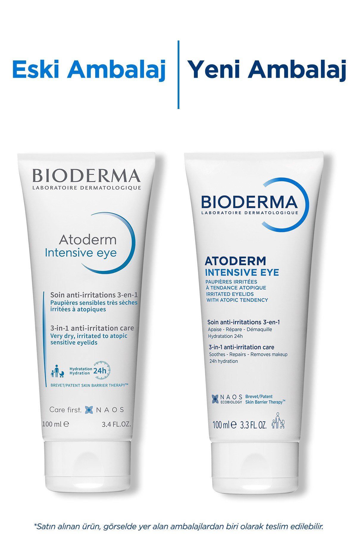 Atoderm Intensive Eye Kuru, Atopi Eğilimli Cilt Hyalüronik Asit İçeren Nemlendirici Göz Kremi 100ml