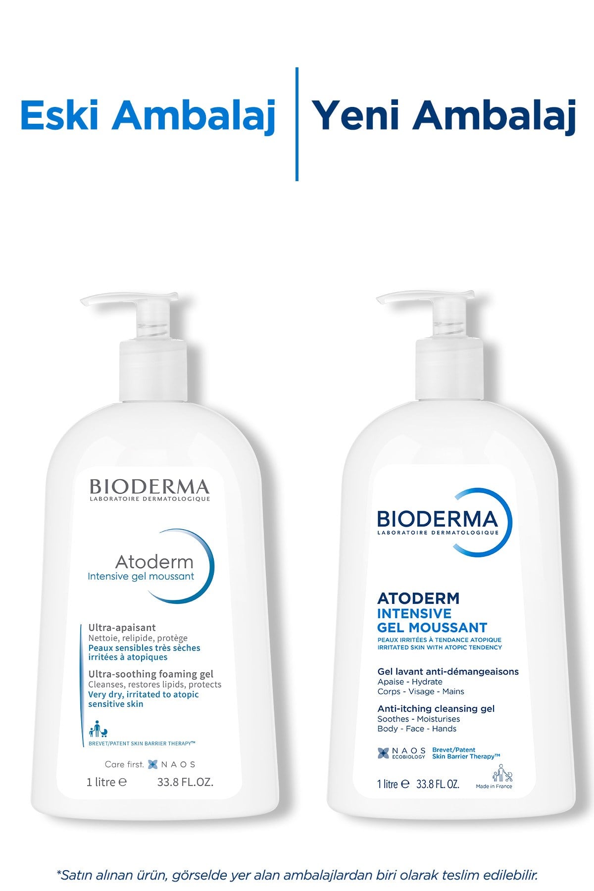 Atoderm Intensive Foaming Gel Çok Kuru, Atopi Eğilimli Cilt Onarıcı Temizleme Jeli Niasinamid 1 Lt