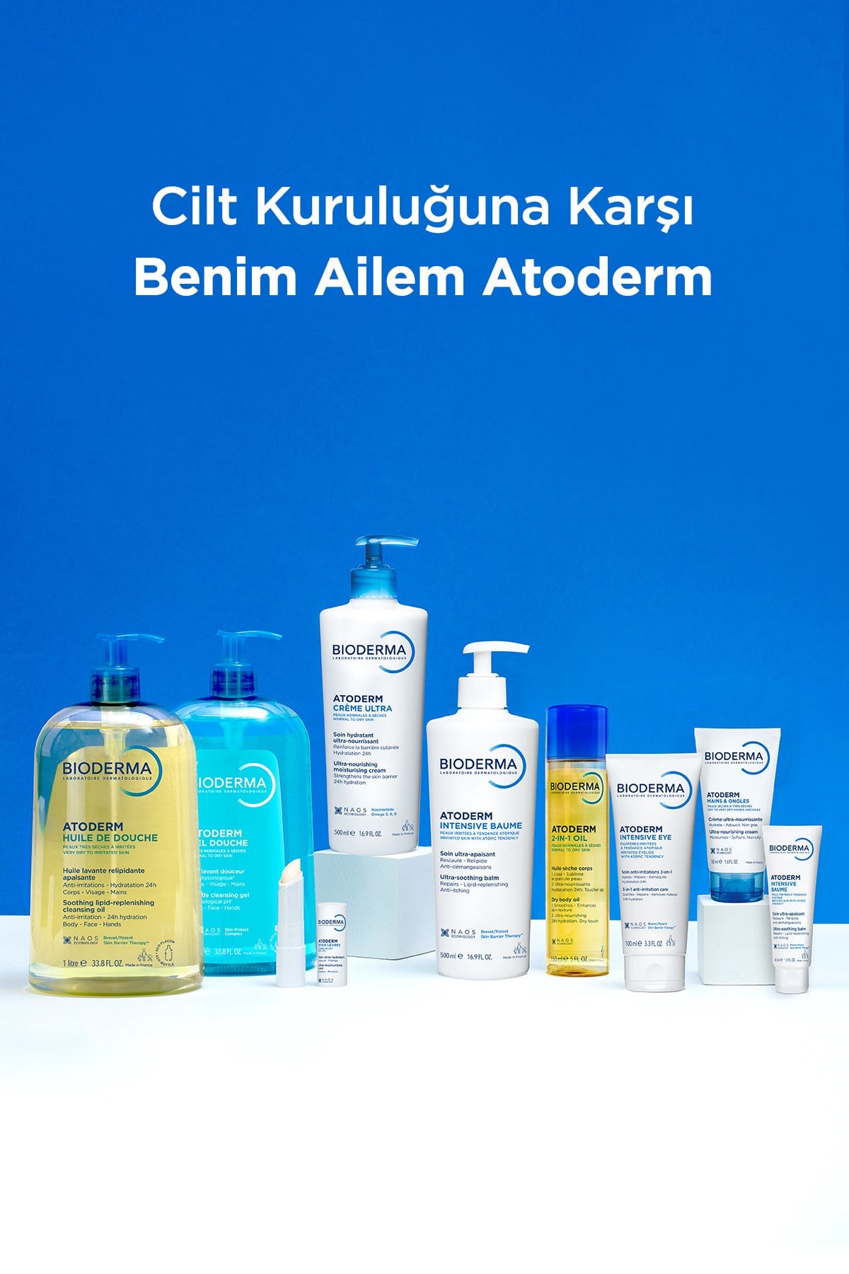 Atoderm Intensive Gel Cream Kuru,Atopi Eğilimli Cilt Niasinamid İçeren Nemlendirici Jel Krem 500 ml