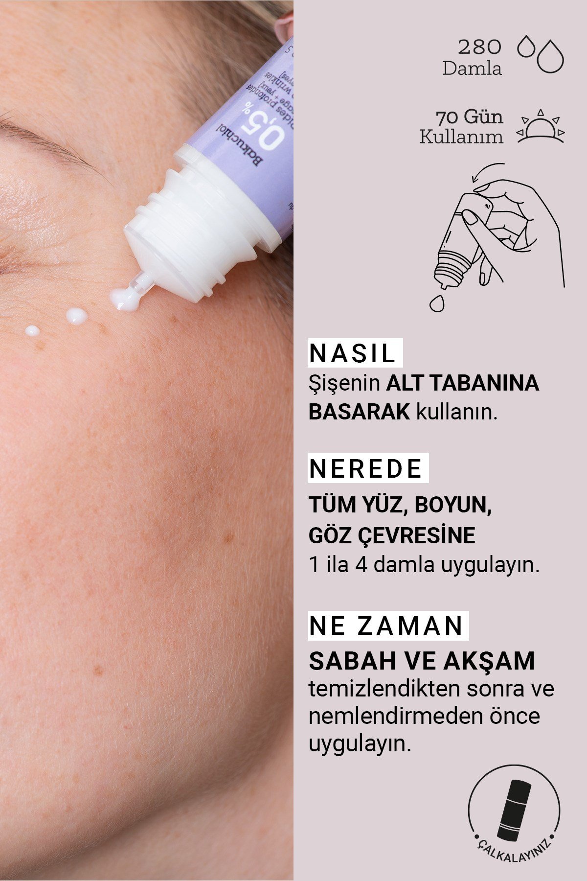 Bakuchiol %0,5 Kırışıklık Karşıtı Serum 15ML | Hassas Ciltler için Retinol Alternatifi