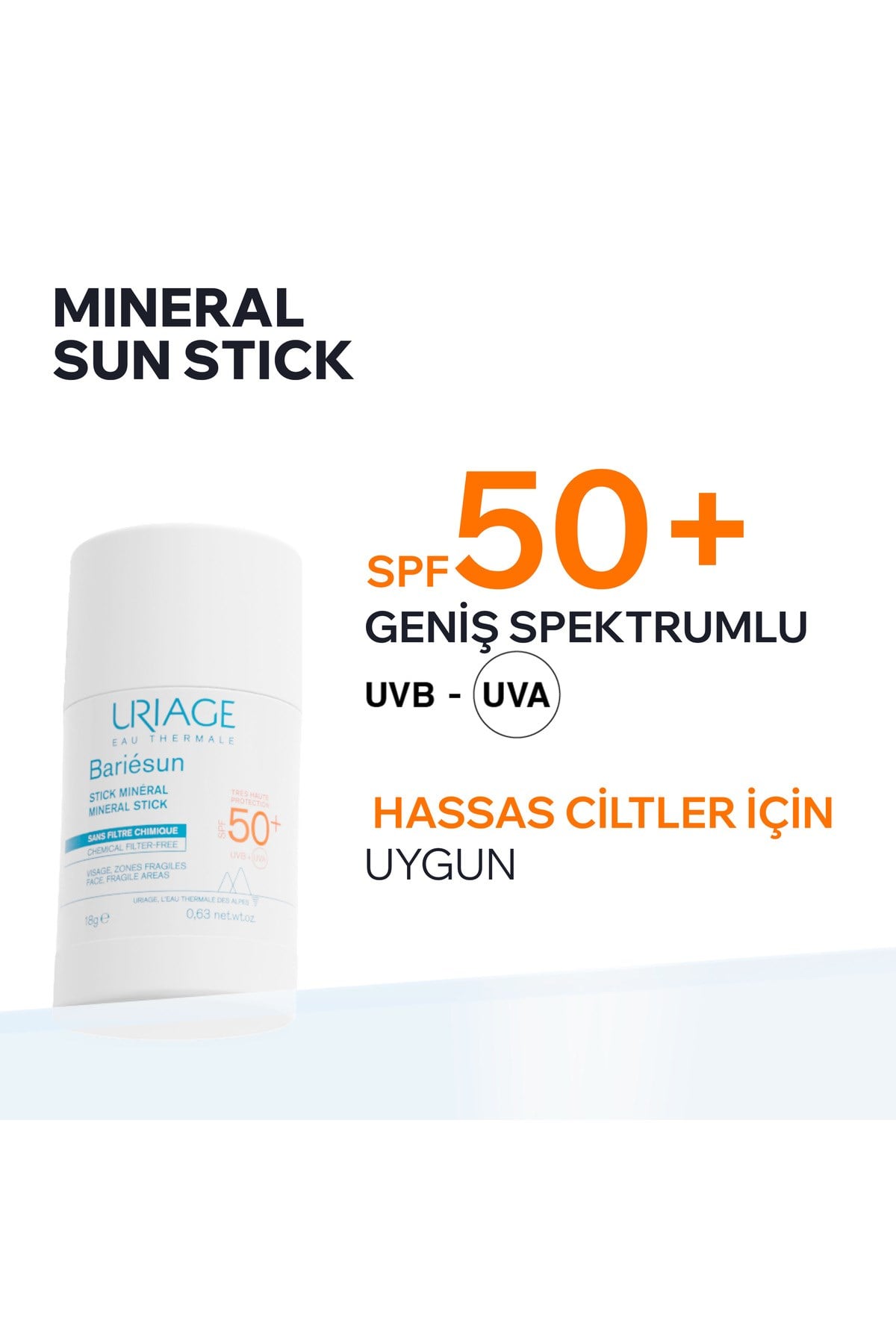 BARIESUN SF50+ Yüksek Koruma Faktörlü Mineral Güneş Koruyucu Stick 18 g