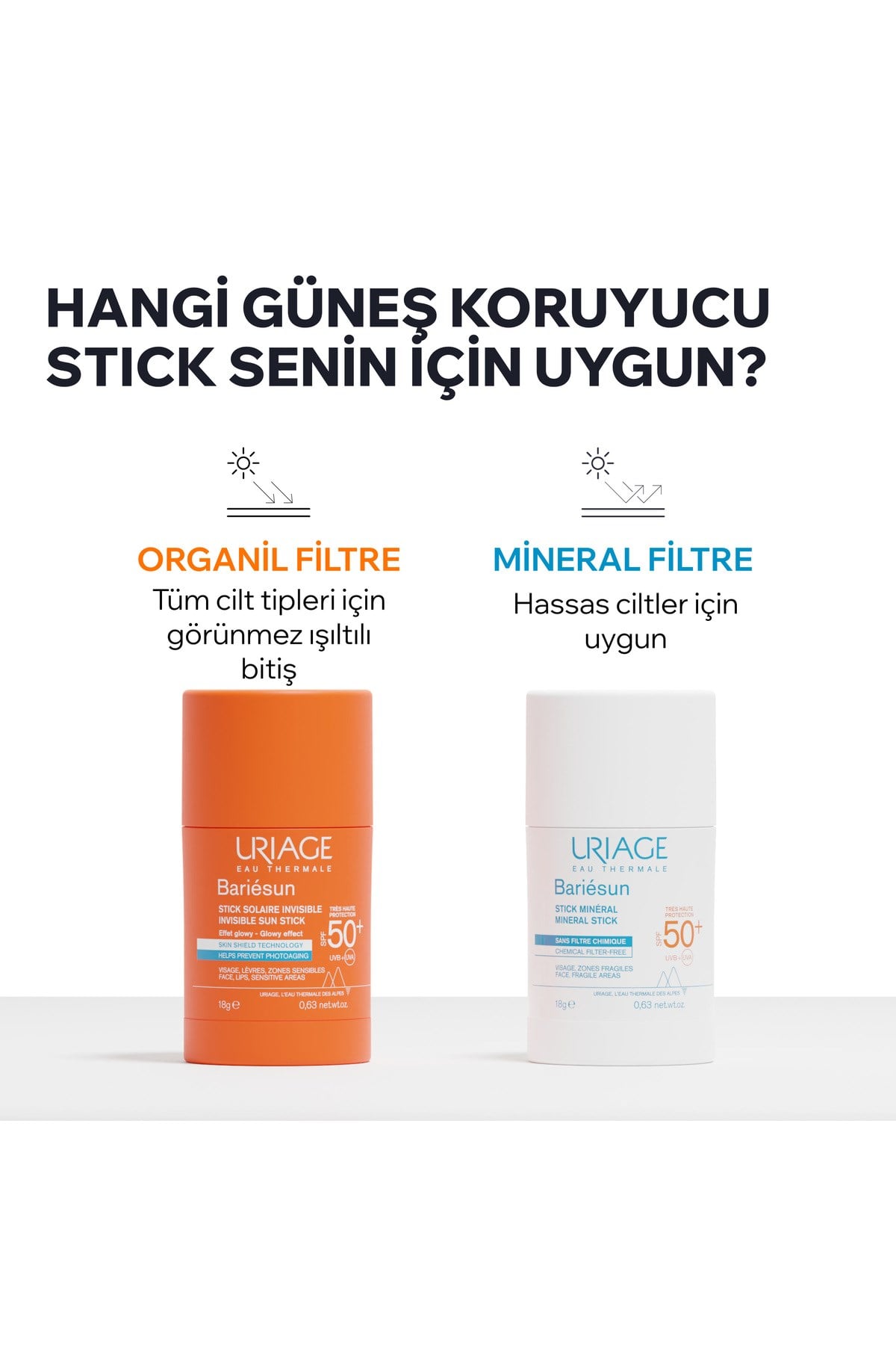 BARIESUN SF50+ Yüksek Koruma Faktörlü Mineral Güneş Koruyucu Stick 18 g