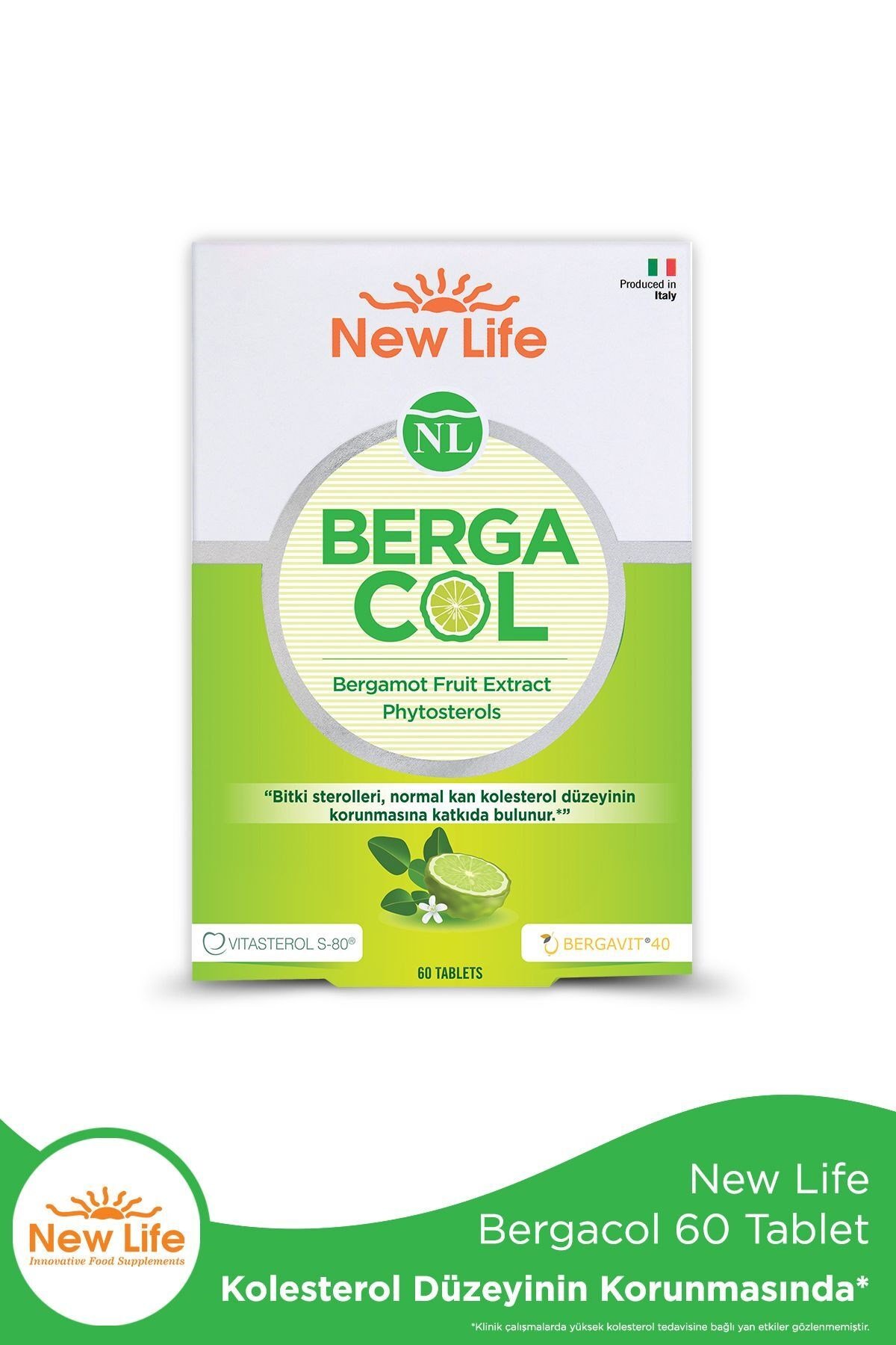 Bergacol 60 Tablet Bergamot Meyve Ekstresi + Bitki Sterolleri
