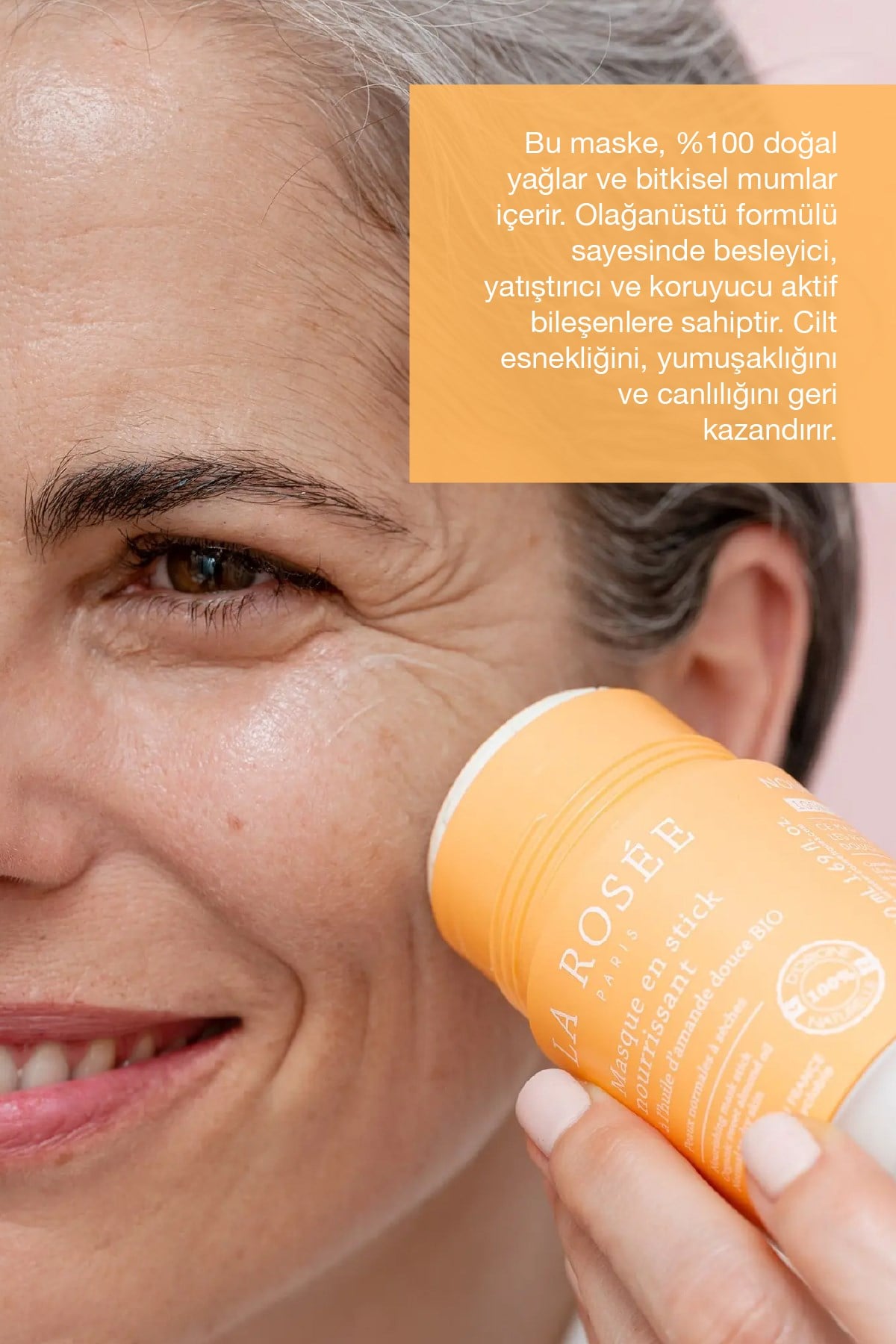 BESLEYİCİ STİCK MASKE Organik Tatlı Badem Yağı İçeren 50 mL