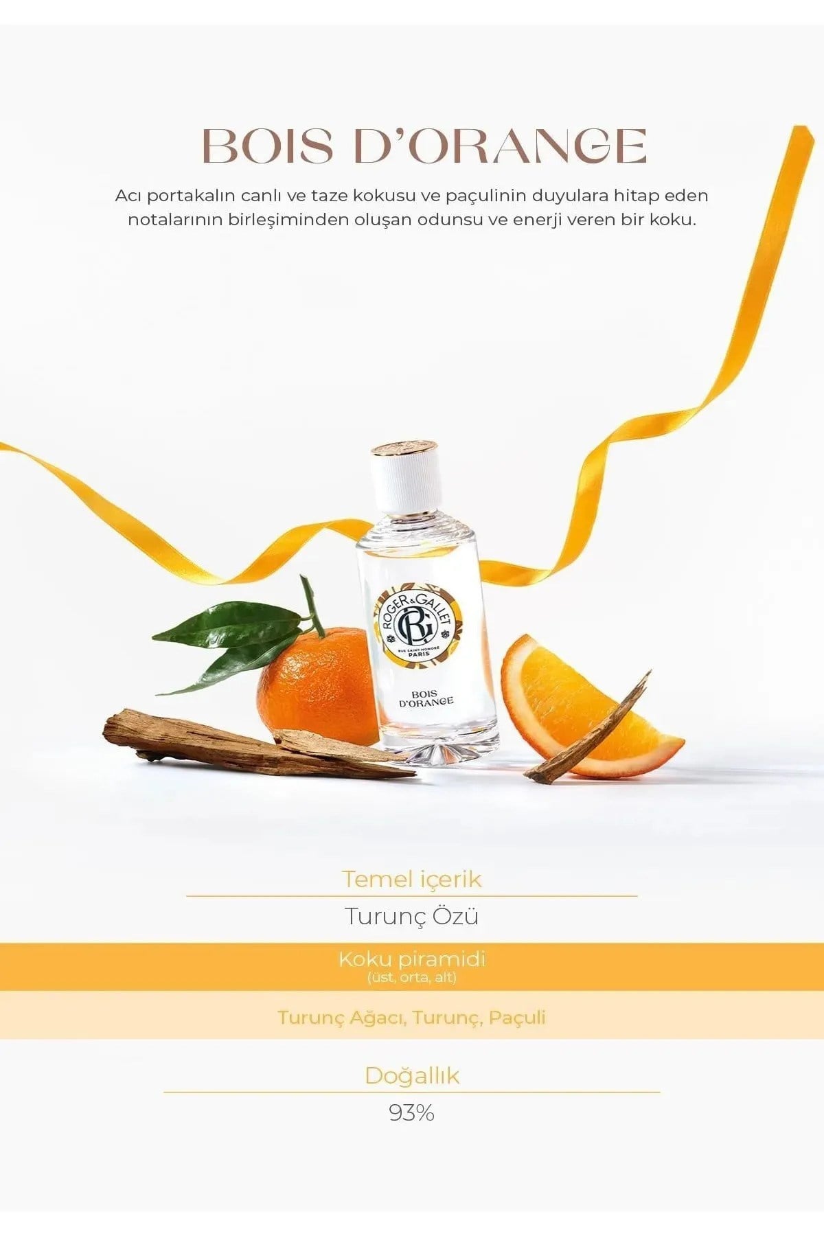 Bois d’Orange Doğal Turunç ve Paçuli Özlü Turunçgil Parfüm EDT 100 ml