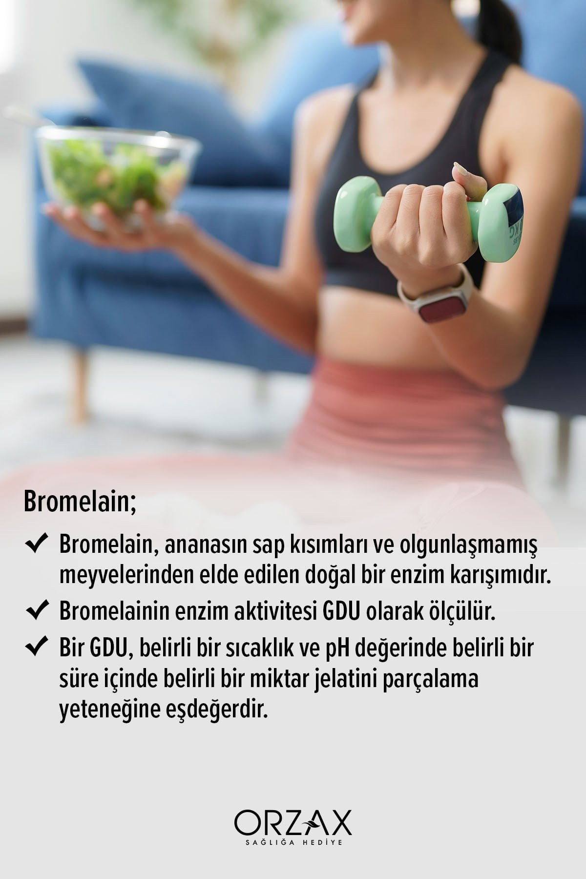 Bromelain 500 Mg Takviye Edici Gıda (Ananas Ekstresi - 2400 GDU / g Bromelain İçerir) 30 Kapsül