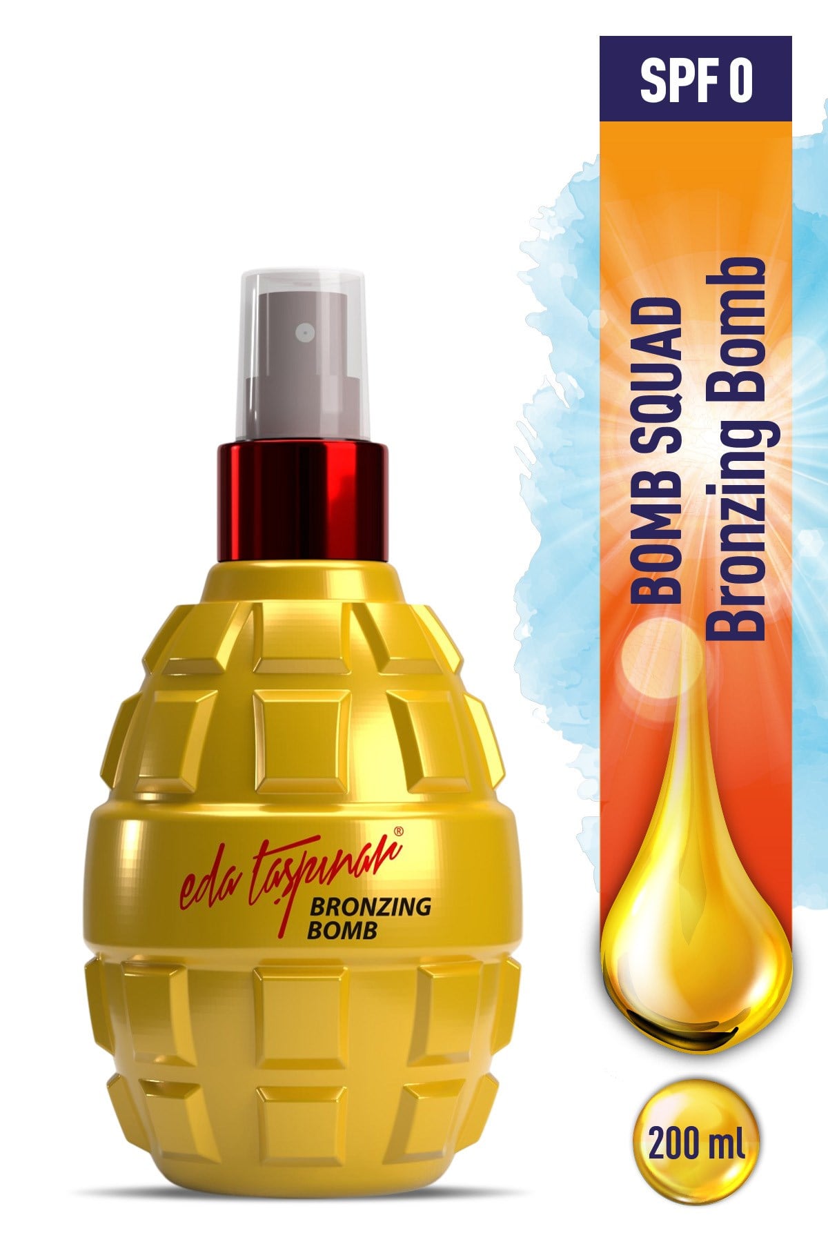 Bronzing Bomb Bronzlaştırıcı Güneş Yağ – Yoğun Bronzluk & Buğday/Koyu Tenler 200 ml
