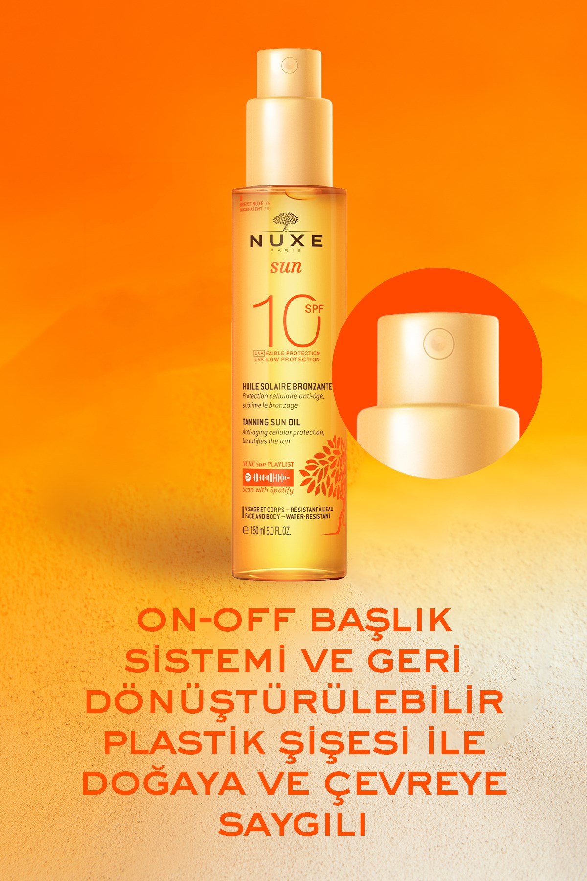 Bronzlaştırıcı Vücut Yağı SPF 10 150 ML