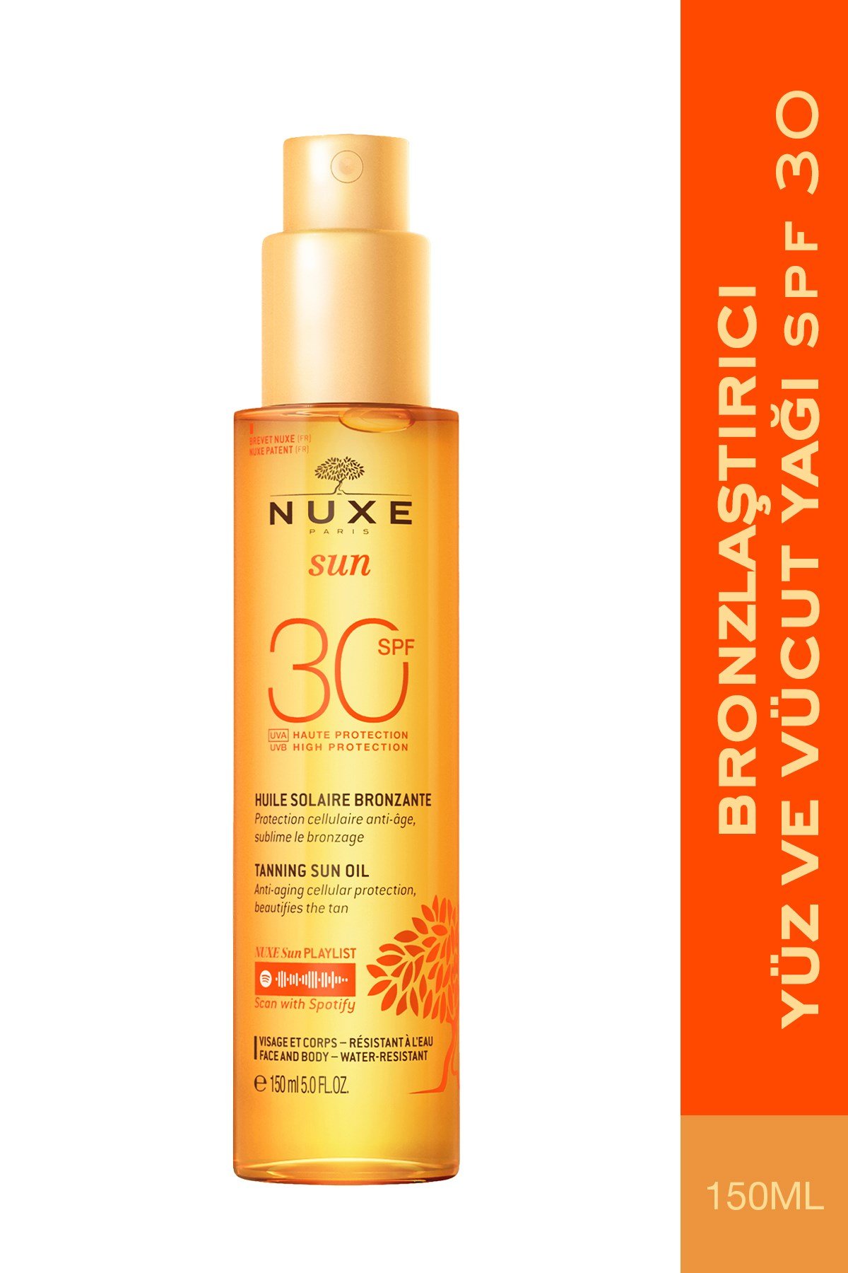 Bronzlaştırıcı Yüz ve Vücut Yağı 30 SPF 150 ML