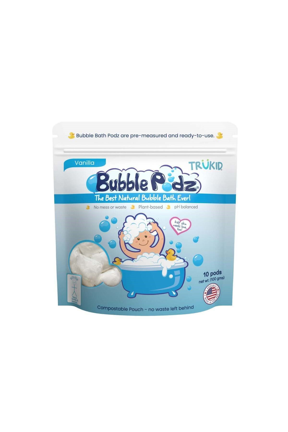 Bubble Podz Vanilla Scented Bubble Bath 10 Adet Vanilyalı Banyo Köpüğü