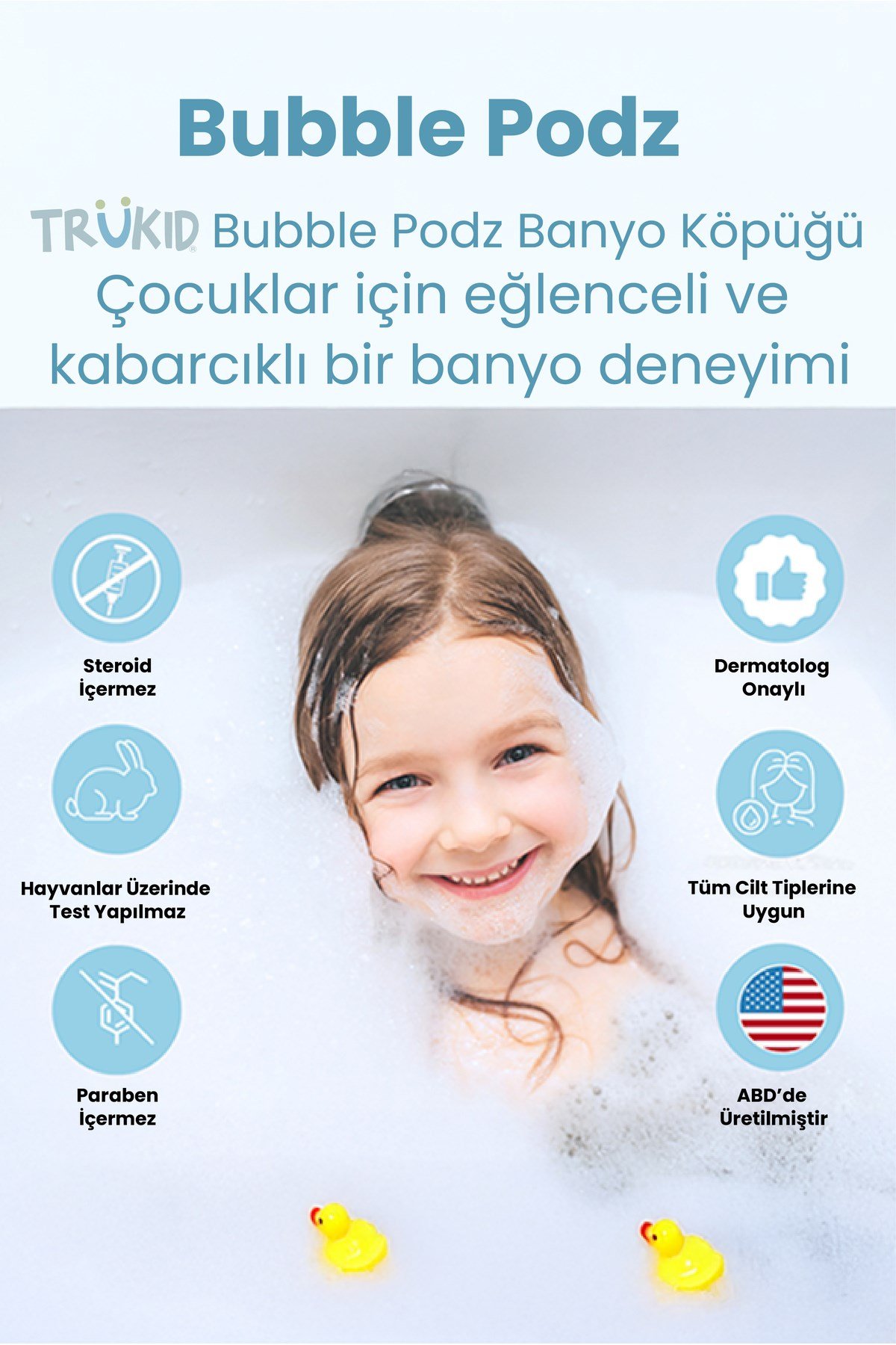 Bubble Podz Vanilla Scented Bubble Bath 10 Adet Vanilyalı Banyo Köpüğü